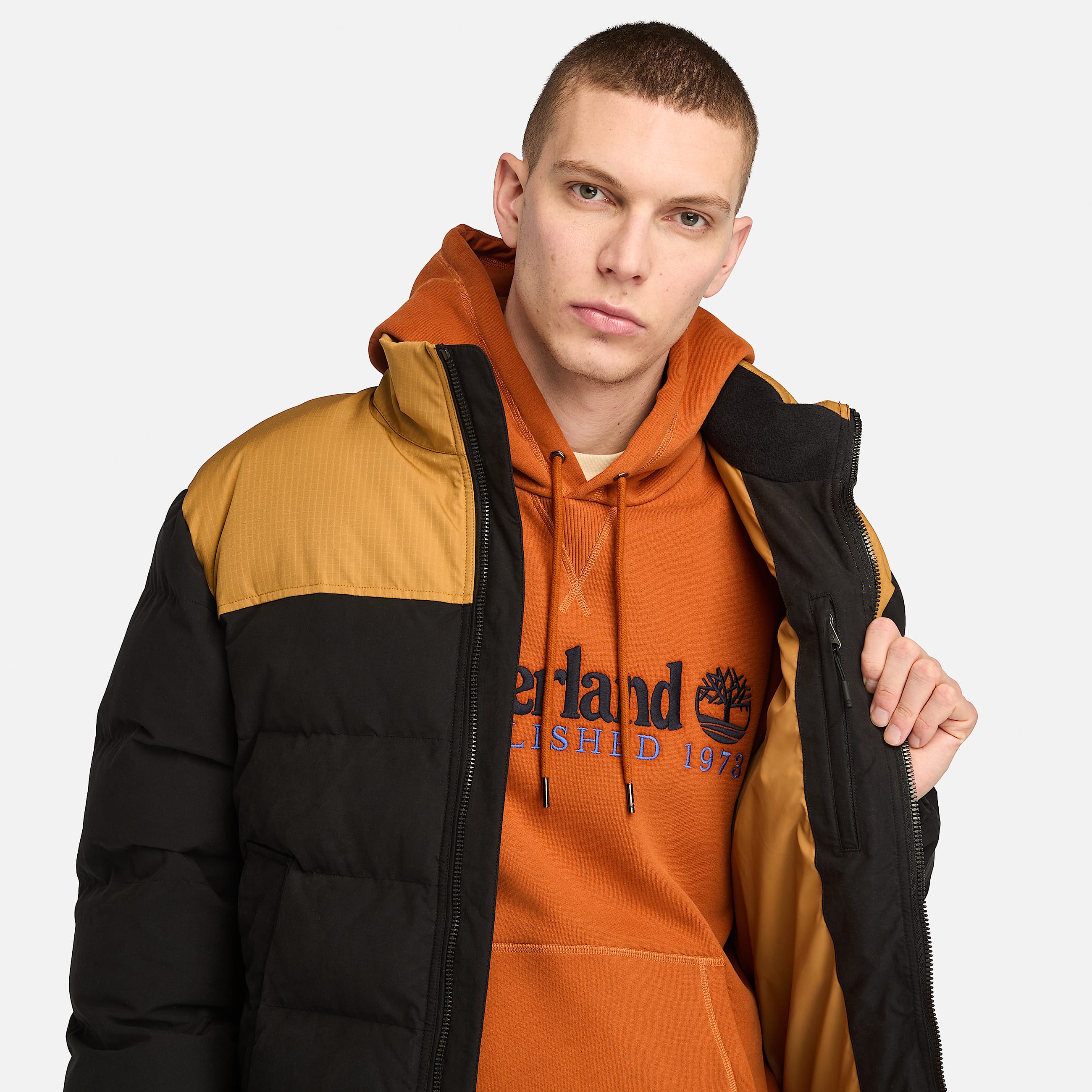 Doudoune dperlante Welch Mountain pour homme en JauneNoir TBL noir ALT3