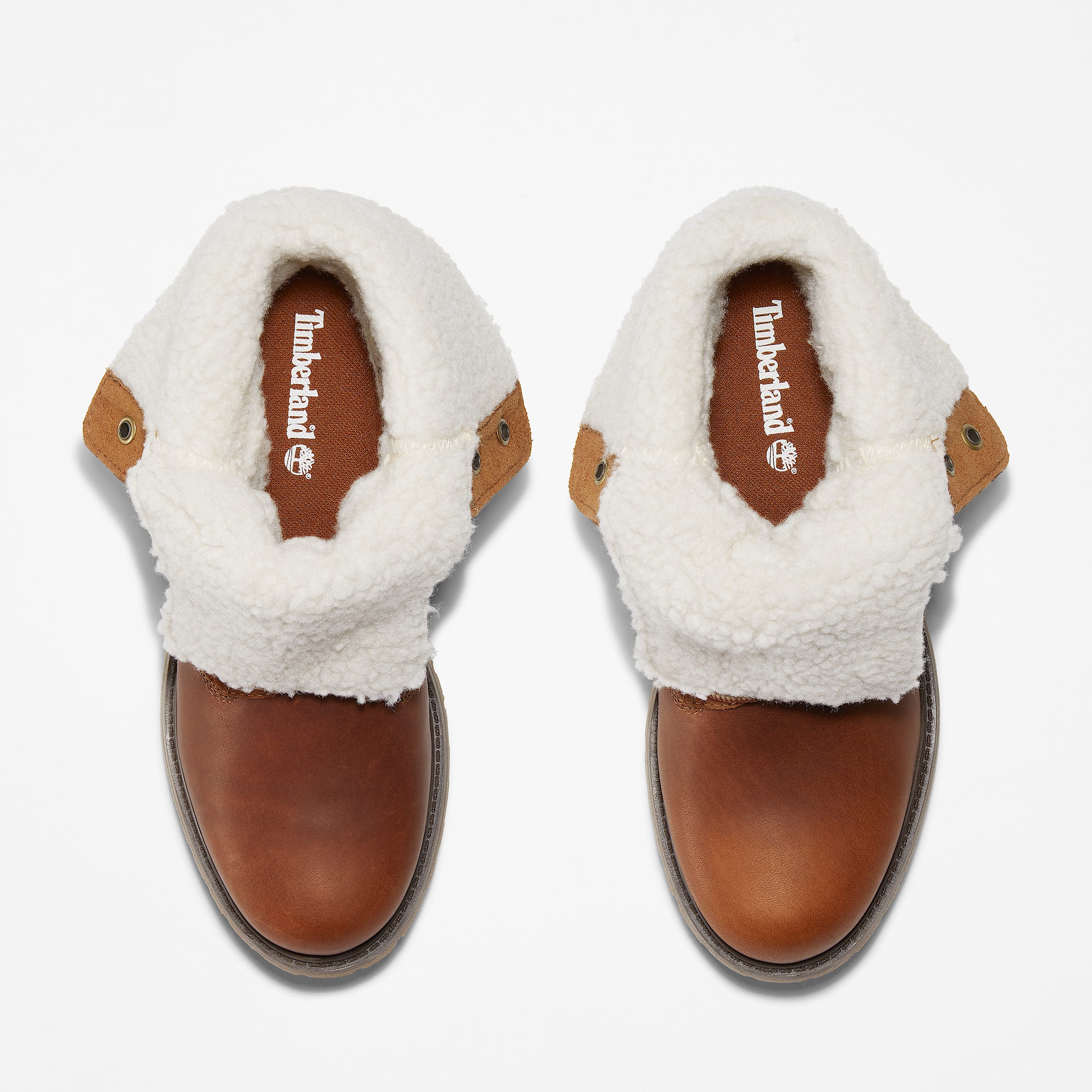 Bottine impermable  revers et doublure chaude Timberland pour femme en marron fonc TBL marron ALT2