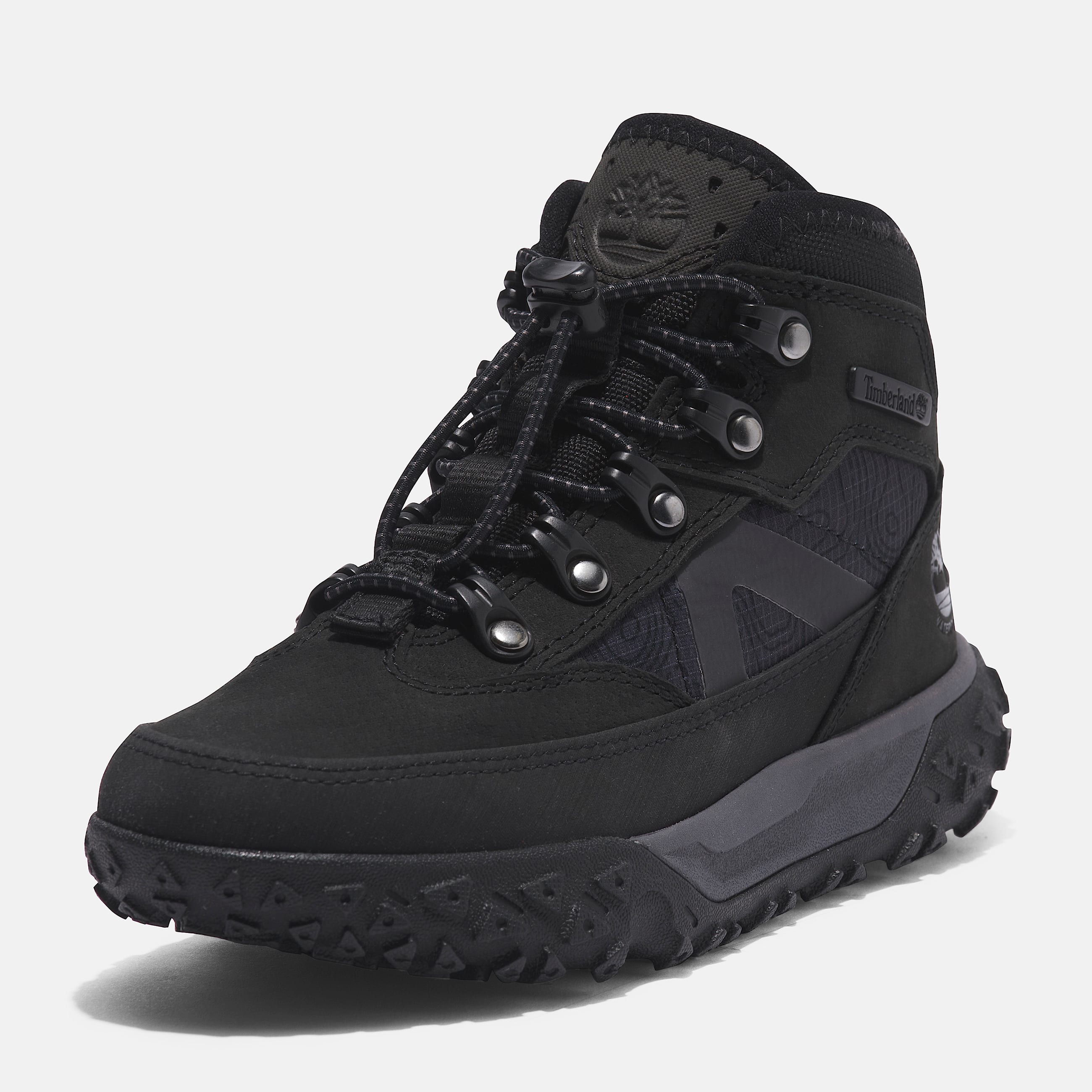 Halbhoher wasserdichter GreenStride Motion 6 Sneaker fr Kinder in Schwarz TBL Schwarz ALT9