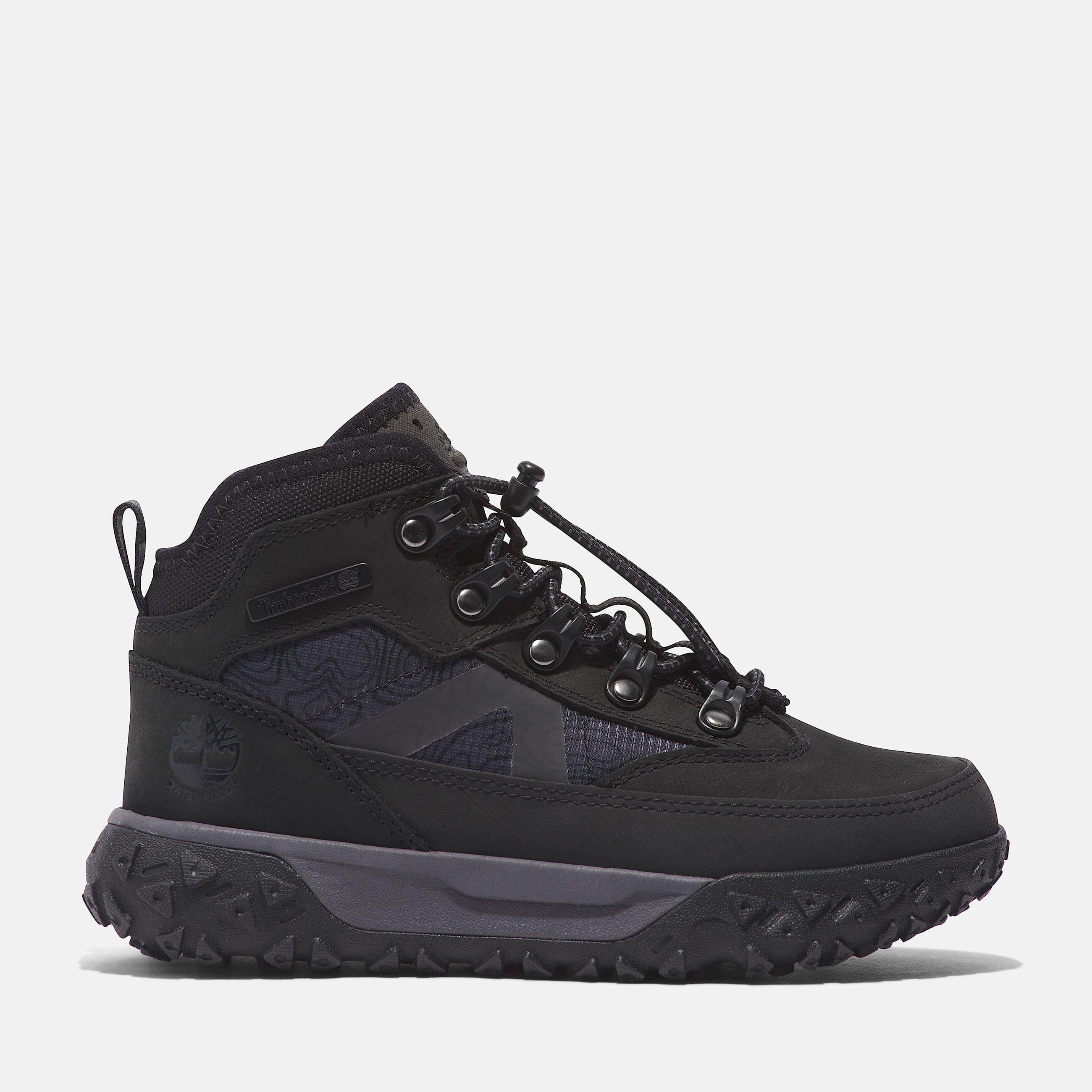 Halbhoher wasserdichter GreenStride Motion 6 Sneaker fr Kinder in Schwarz TBL Schwarz HERO