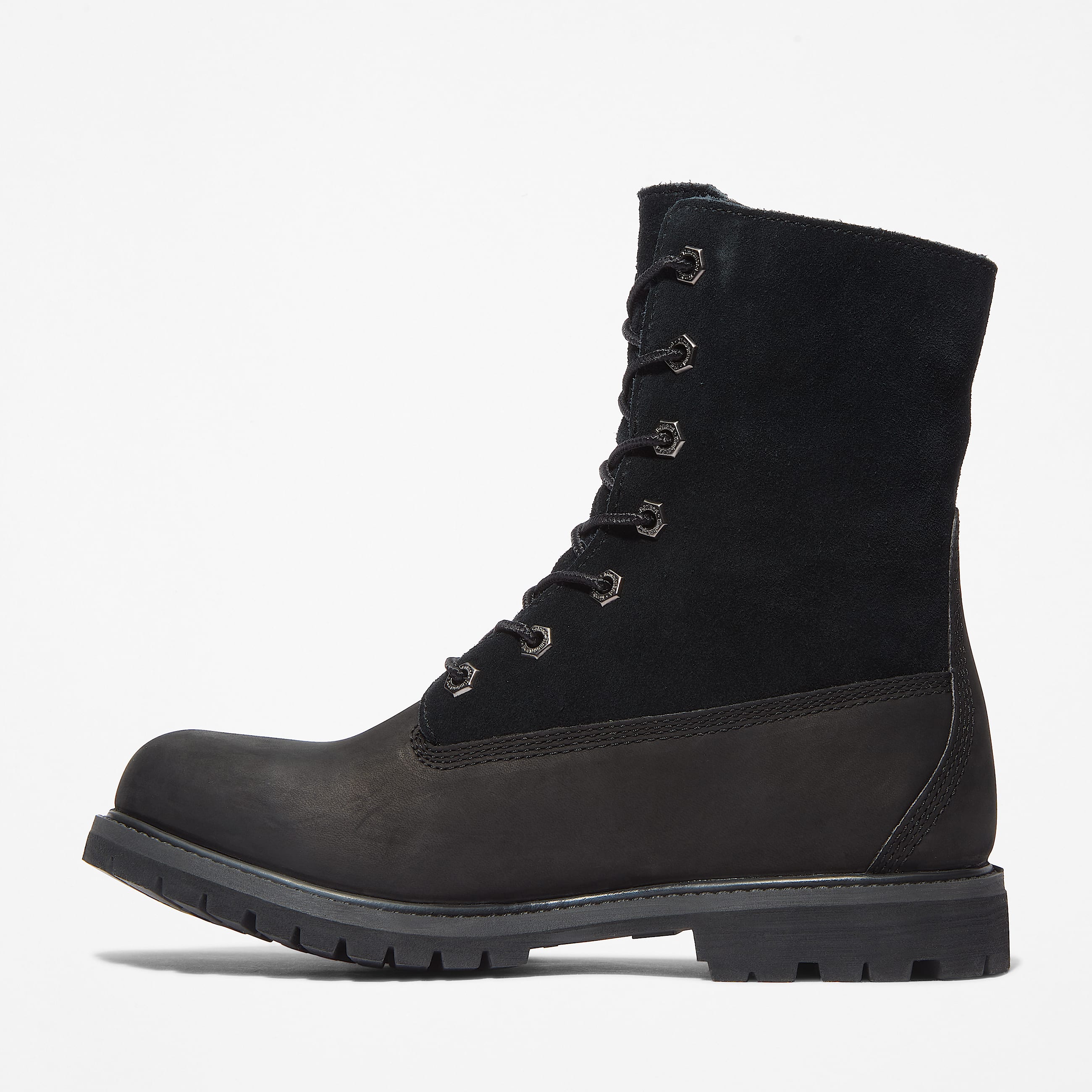 Timberland WarmLined Waterproof RollTop Boot for Women in Black TBL Black ALT6