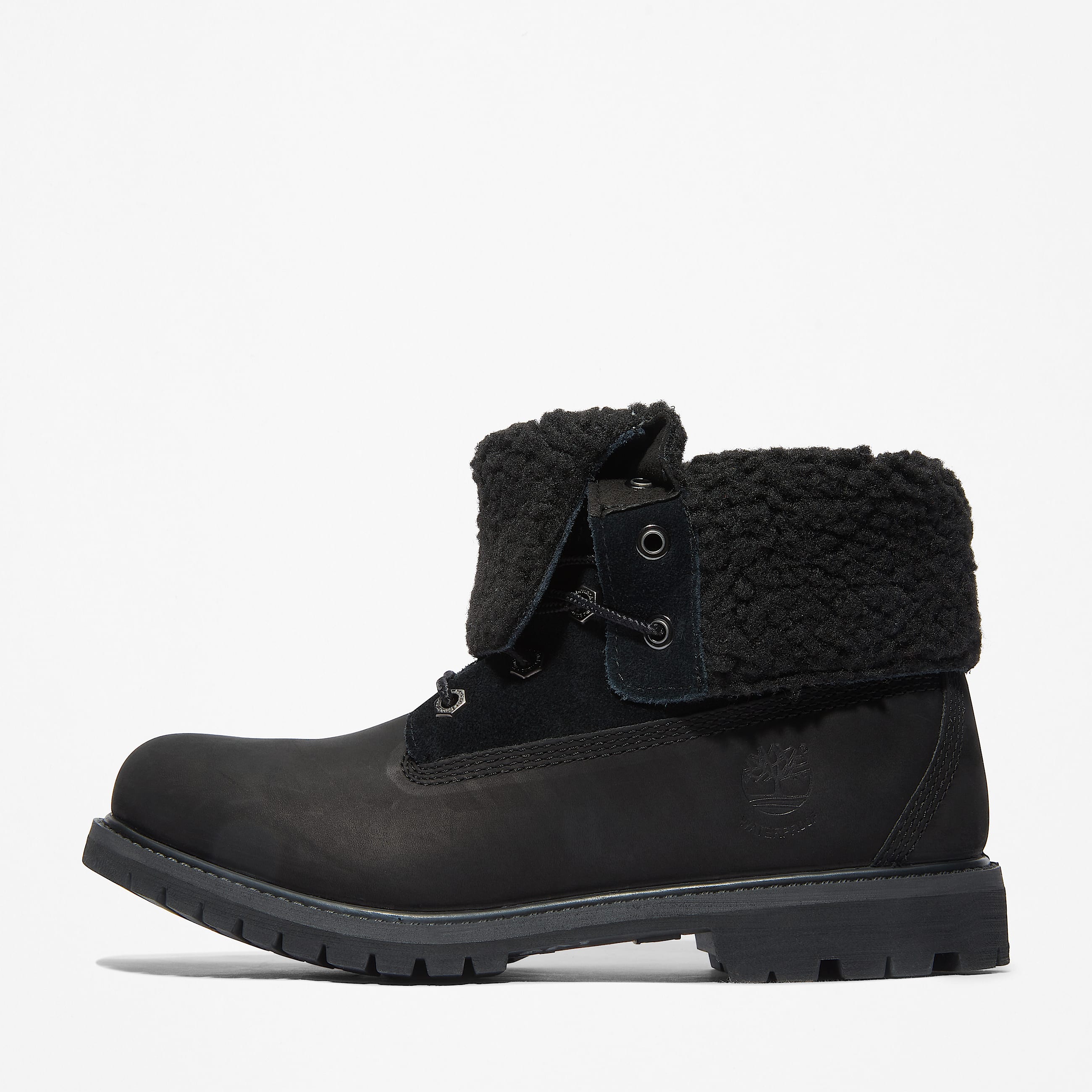 Bottine impermable  revers et doublure chaude Timberland pour femme en noir TBL noir ALT8