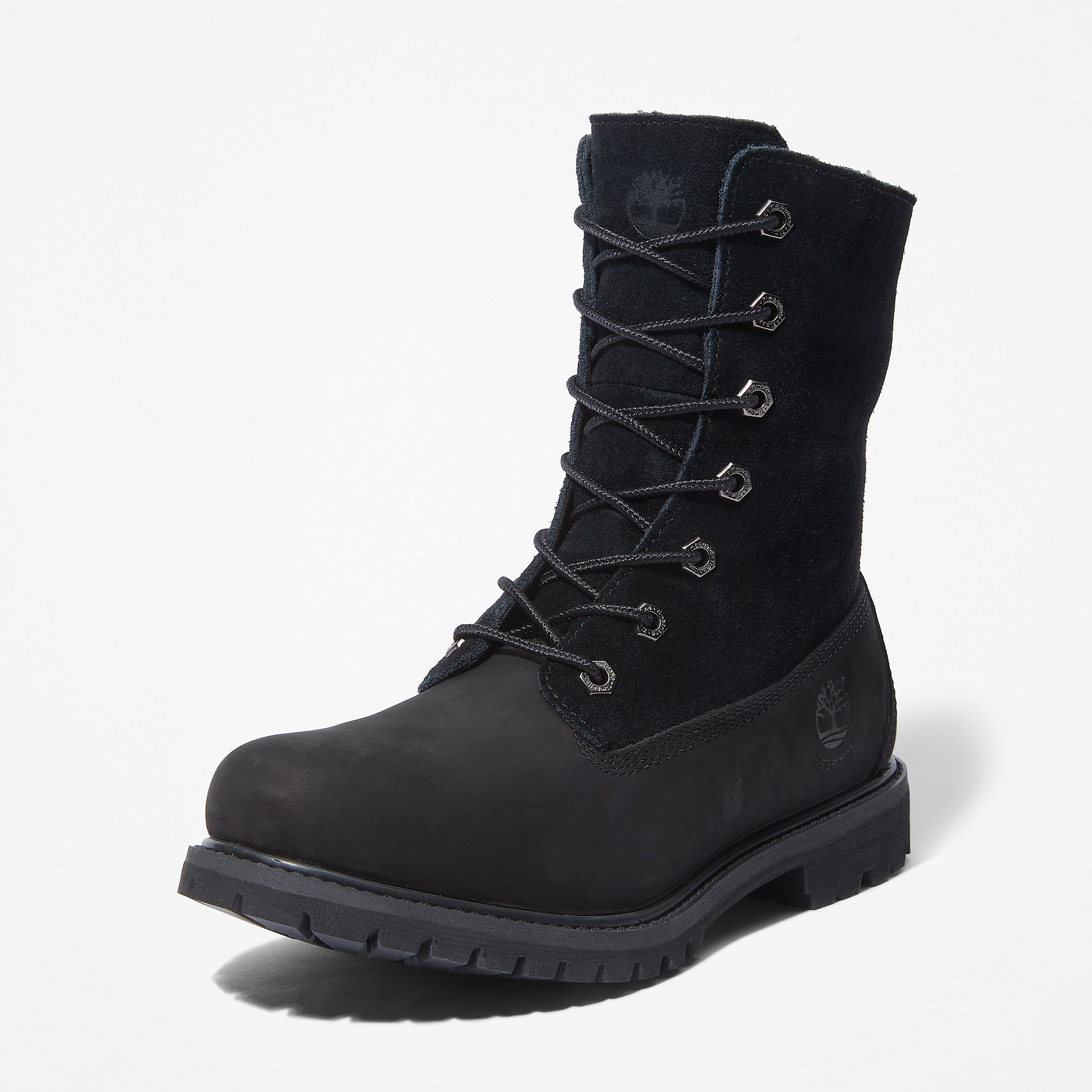 Bottine impermable  revers et doublure chaude Timberland pour femme en noir TBL noir ALT9