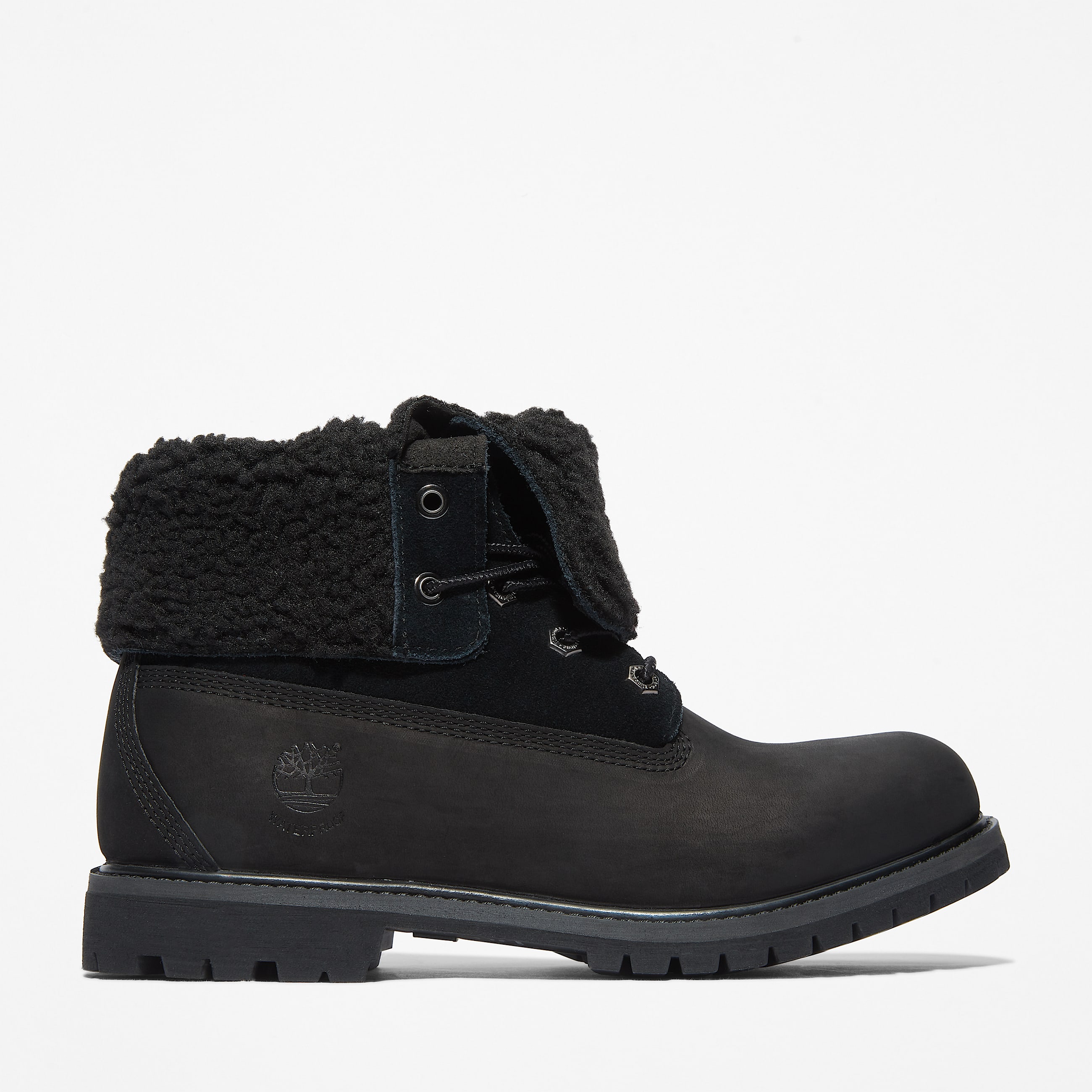 Bottine impermable  revers et doublure chaude Timberland pour femme en noir TBL noir HERO