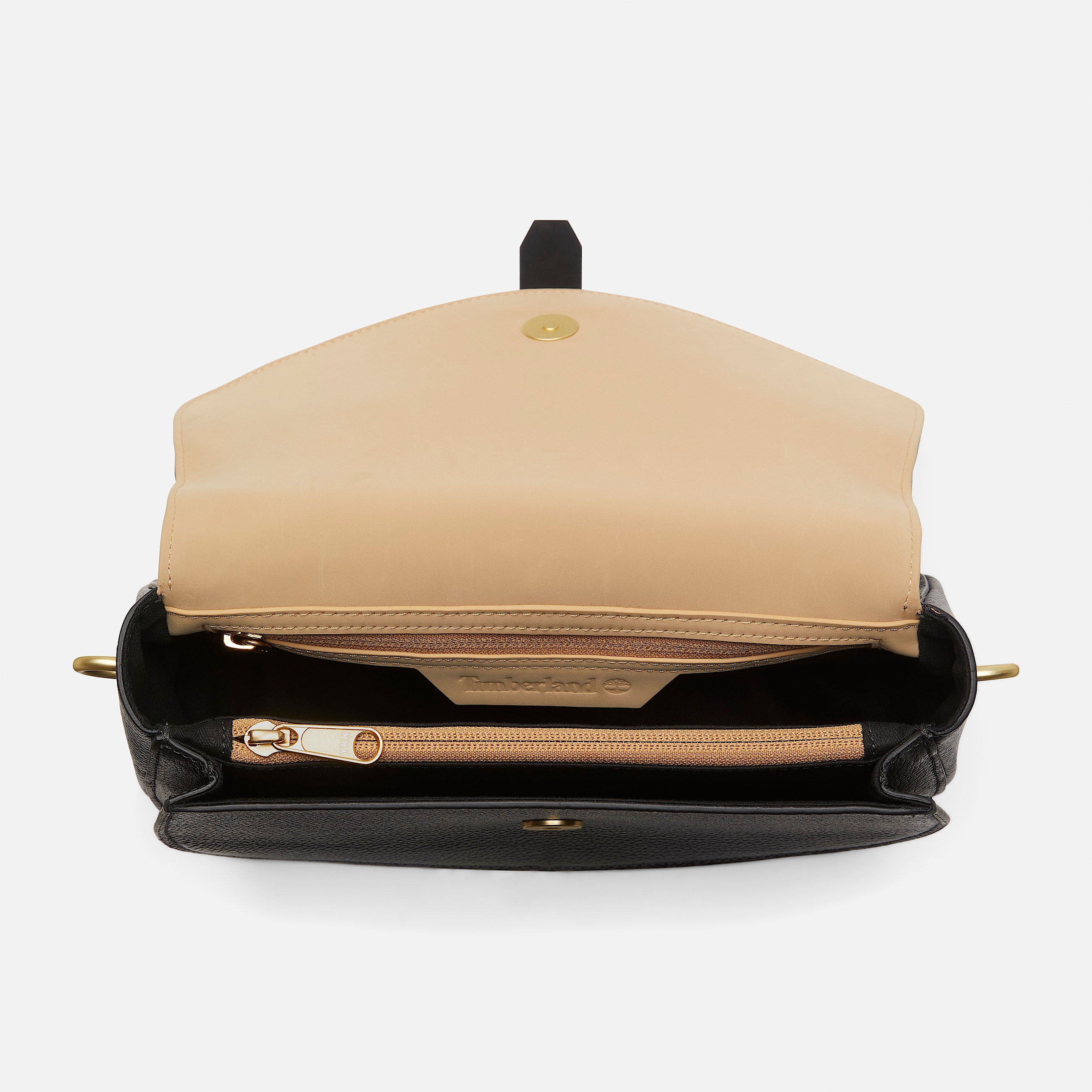 Sac  bandoulire en cuir  rabat Tuckerman en noir TBL noir ALT1