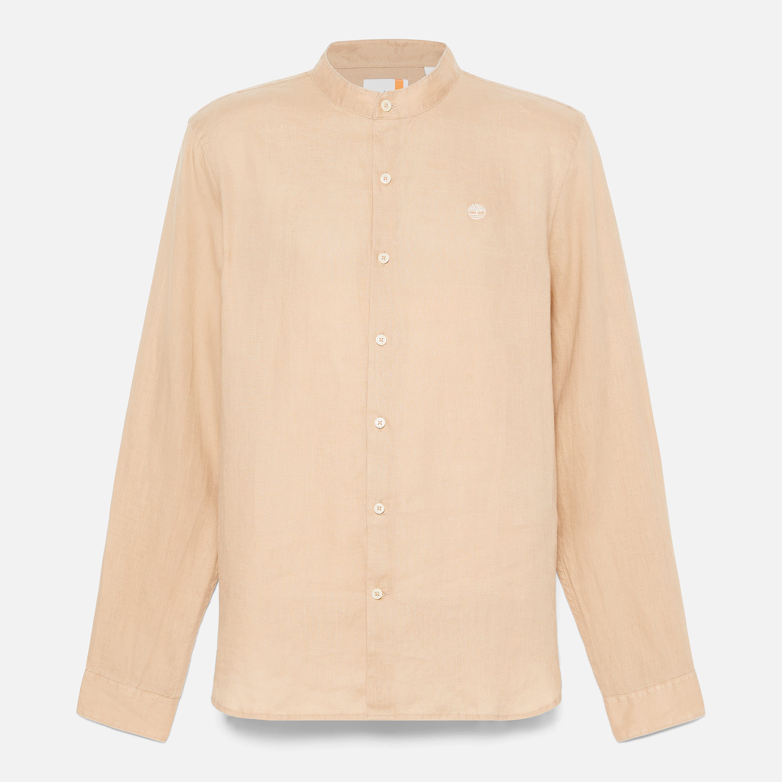 Chemise  col Mao en lin Mill Brook pour homme en beige TBL beige ALT10