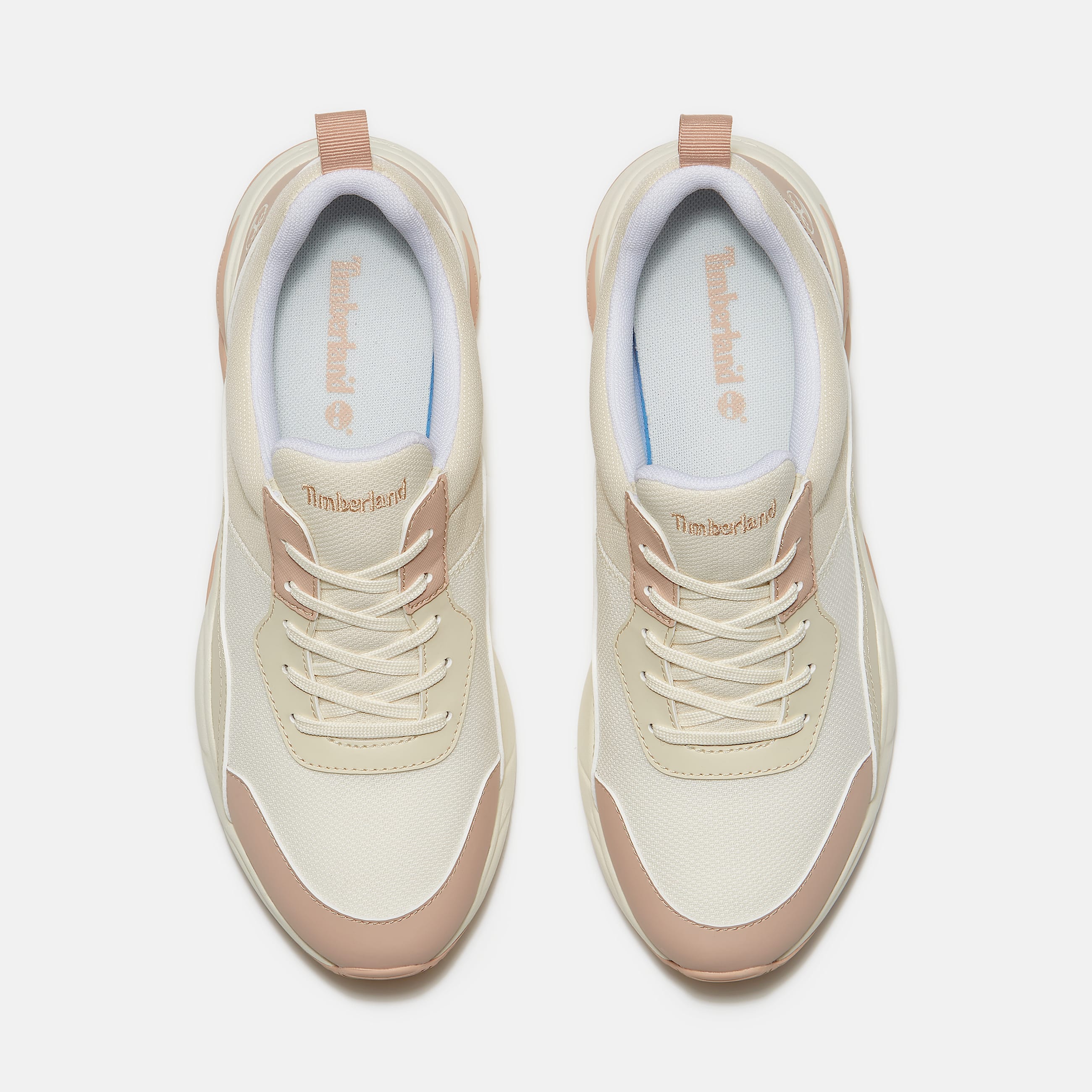 Delphiville Lage Vetersneaker voor dames in lichtbeige TBL beige ALT2