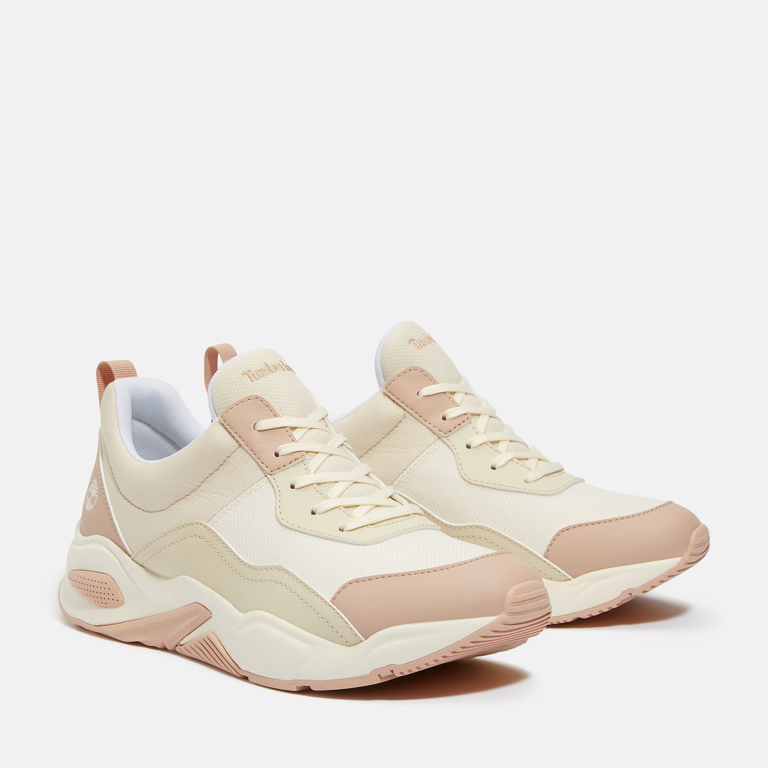 Delphiville Lage Vetersneaker voor dames in lichtbeige TBL beige ALT4