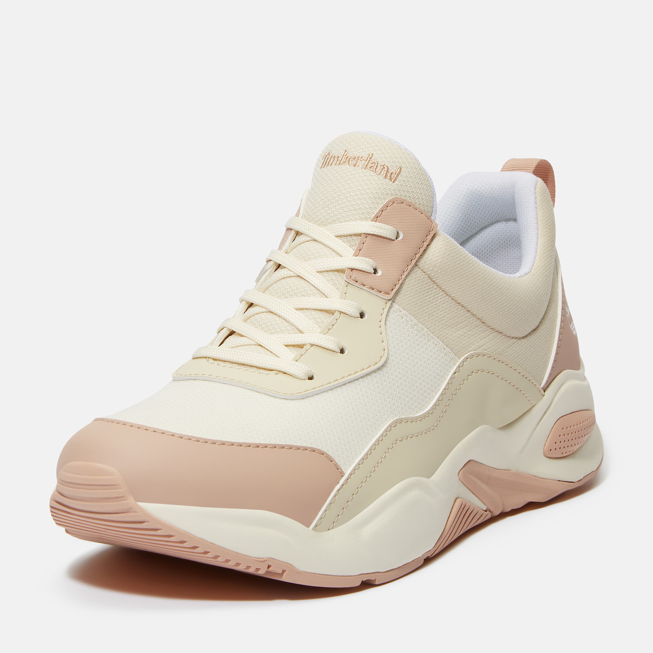 Delphiville Lage Vetersneaker voor dames in lichtbeige TBL beige ALT9