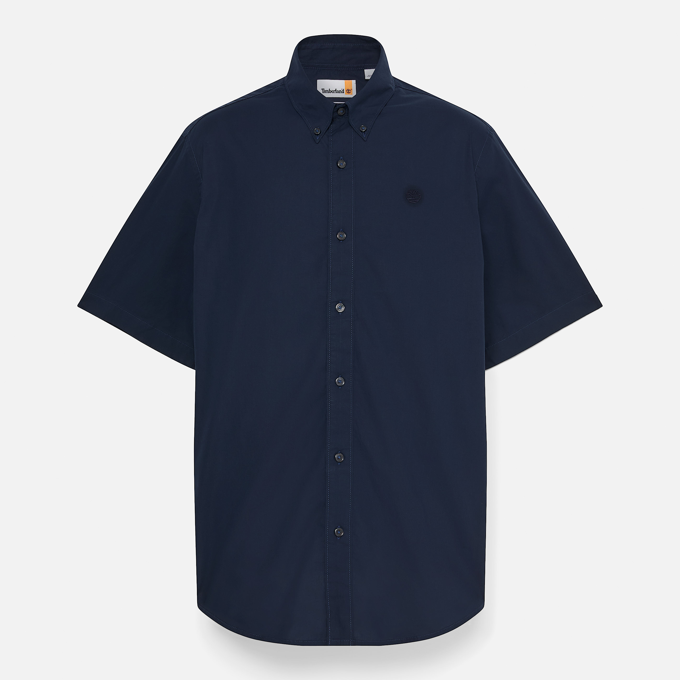 Short Sleeve Stretch Poplin Shirt fr herr i Mrkbl TBL Bl ALT10