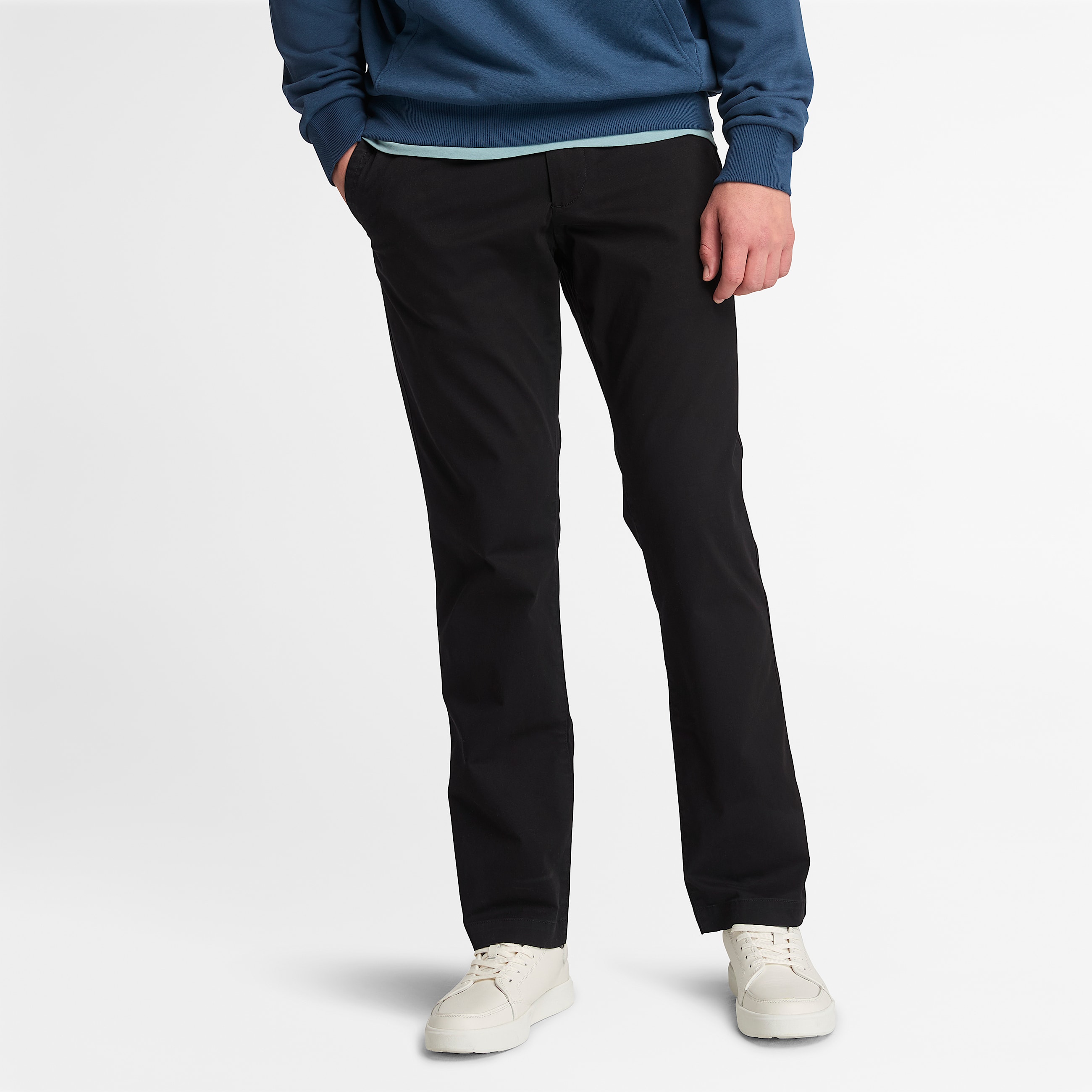 Gerade Topsfield Chinohose aus Twill fr Herren in Schwarz TBL Schwarz HERO