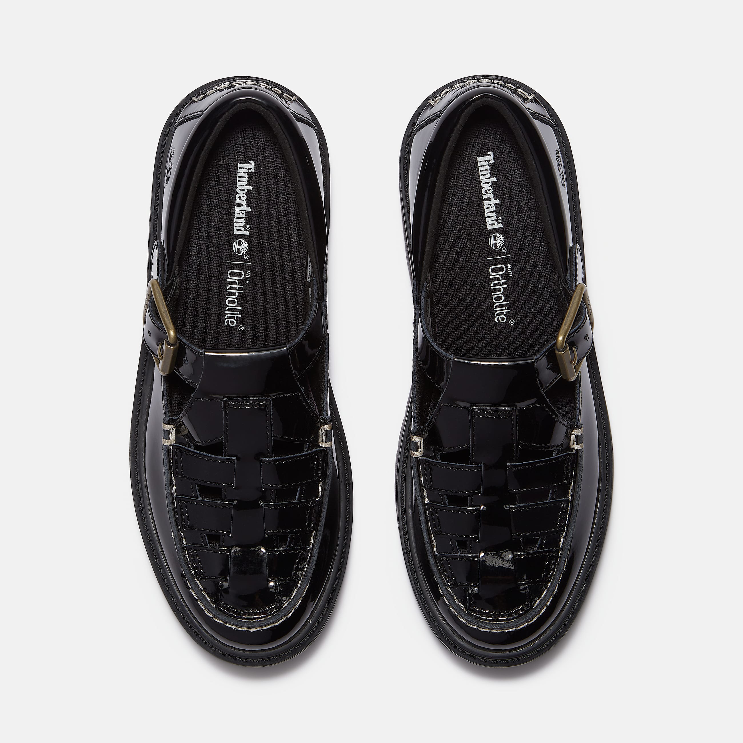 Chaussure compense  boucle Stone Street pour femme en Noir TBL noir ALT2