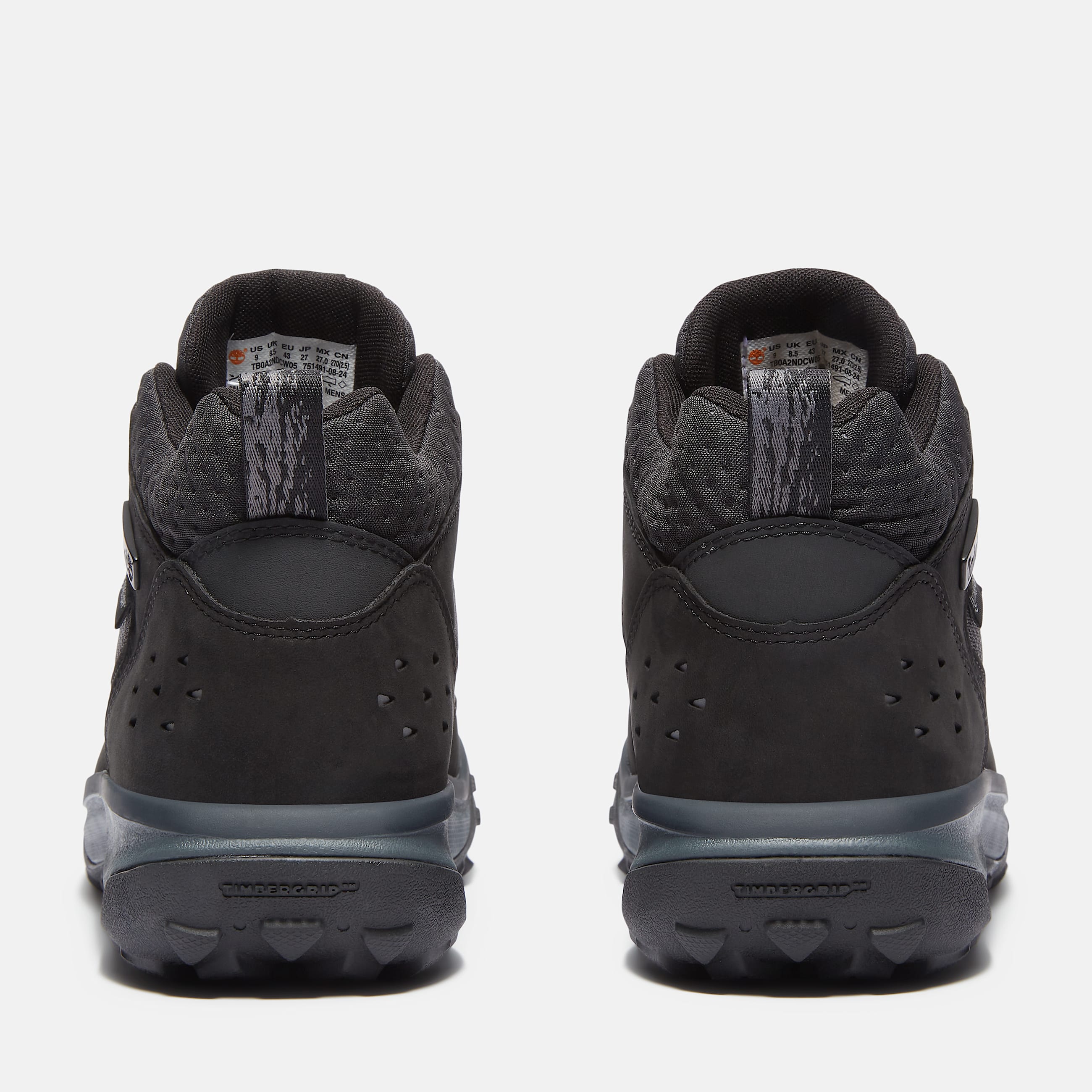 TimberCush Motion 7 Laceup Trainer for Men in Black TBL Black ALT5