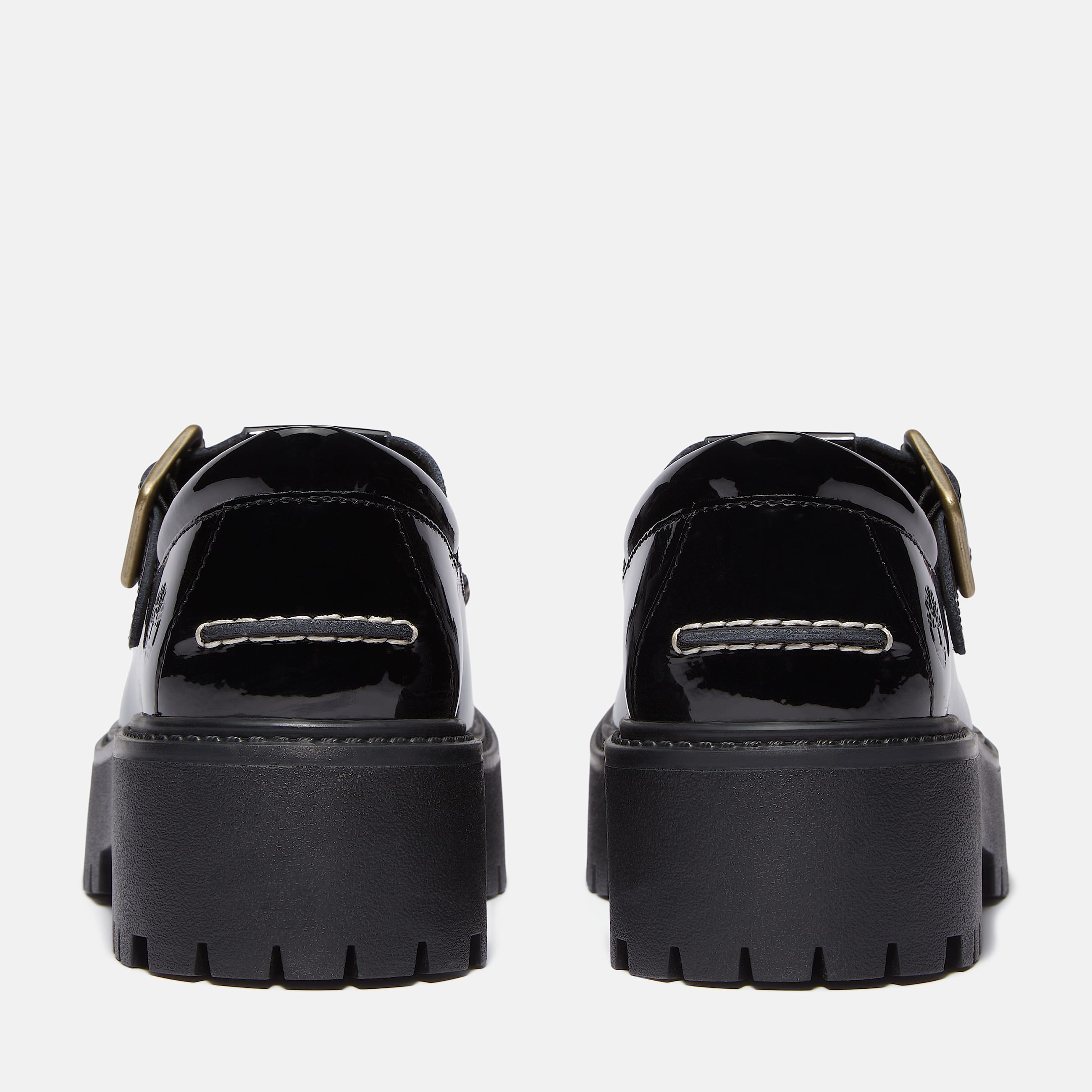 Stone Street Platform Buckle Shoe for Women in Black TBL Black ALT5