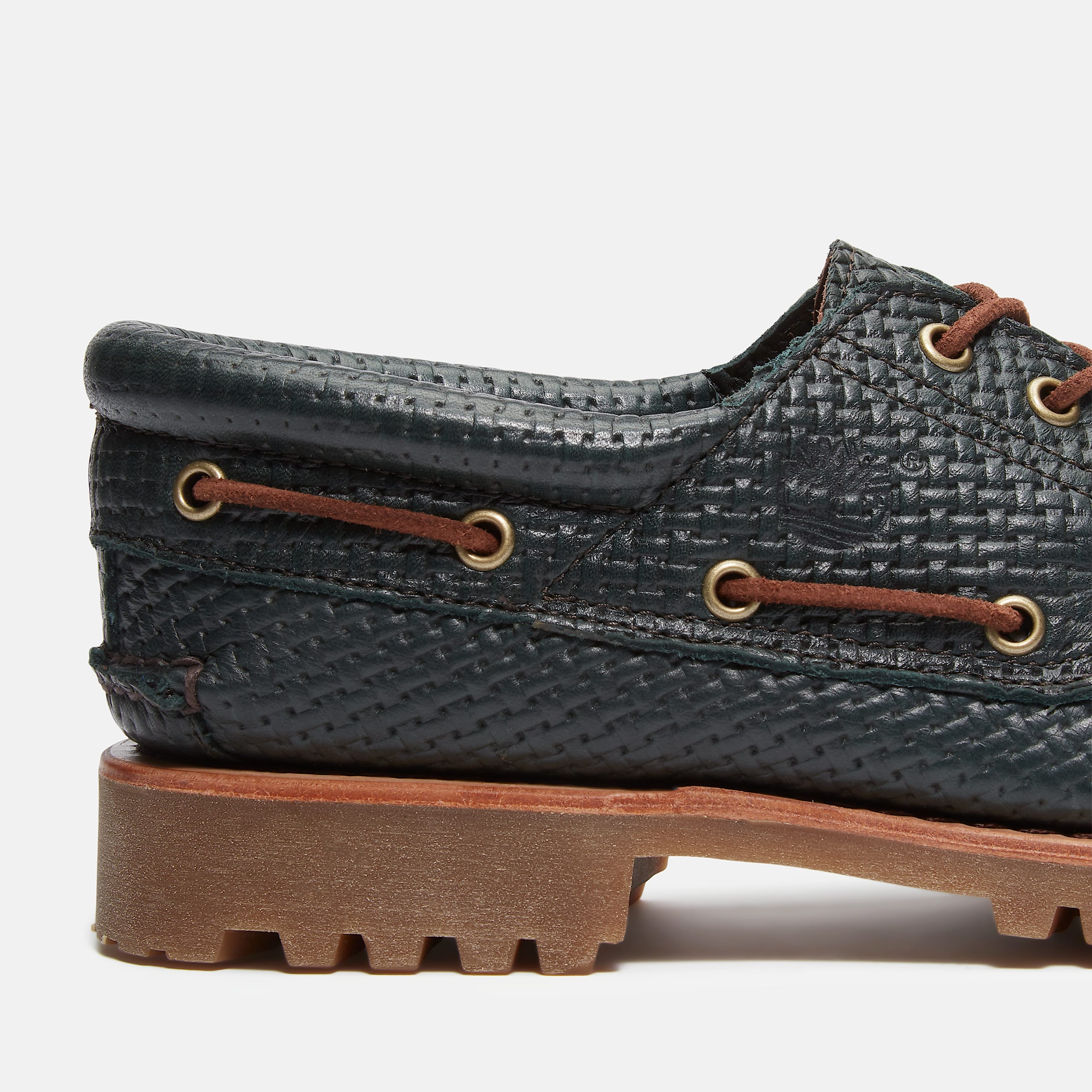 Timberland Authentic 3Eye Lug Handsewn Boat Shoe for Men in Dark Green TBL Green ALT7