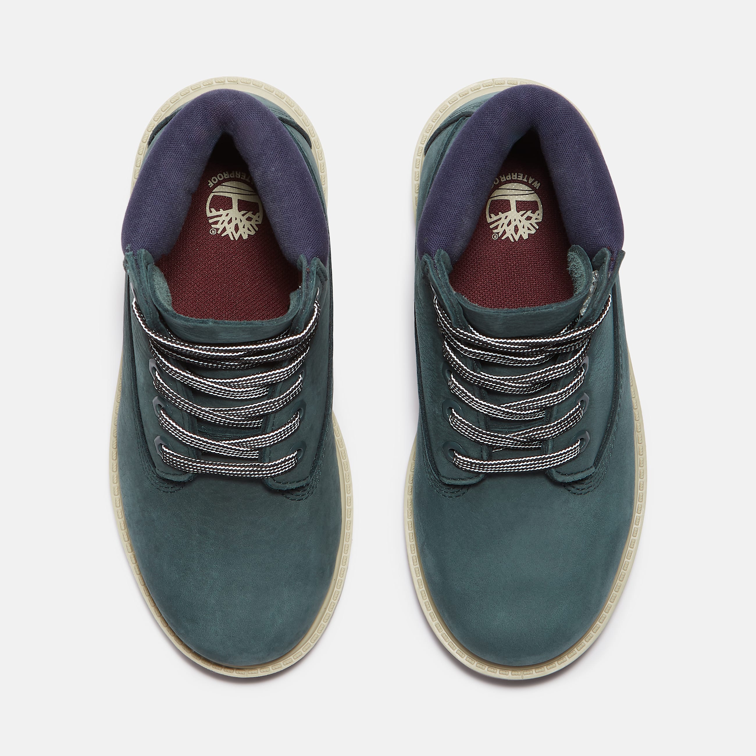 6Inch Boot impermable Timberland Premium pour enfant en vert fonc TBL Verte ALT2