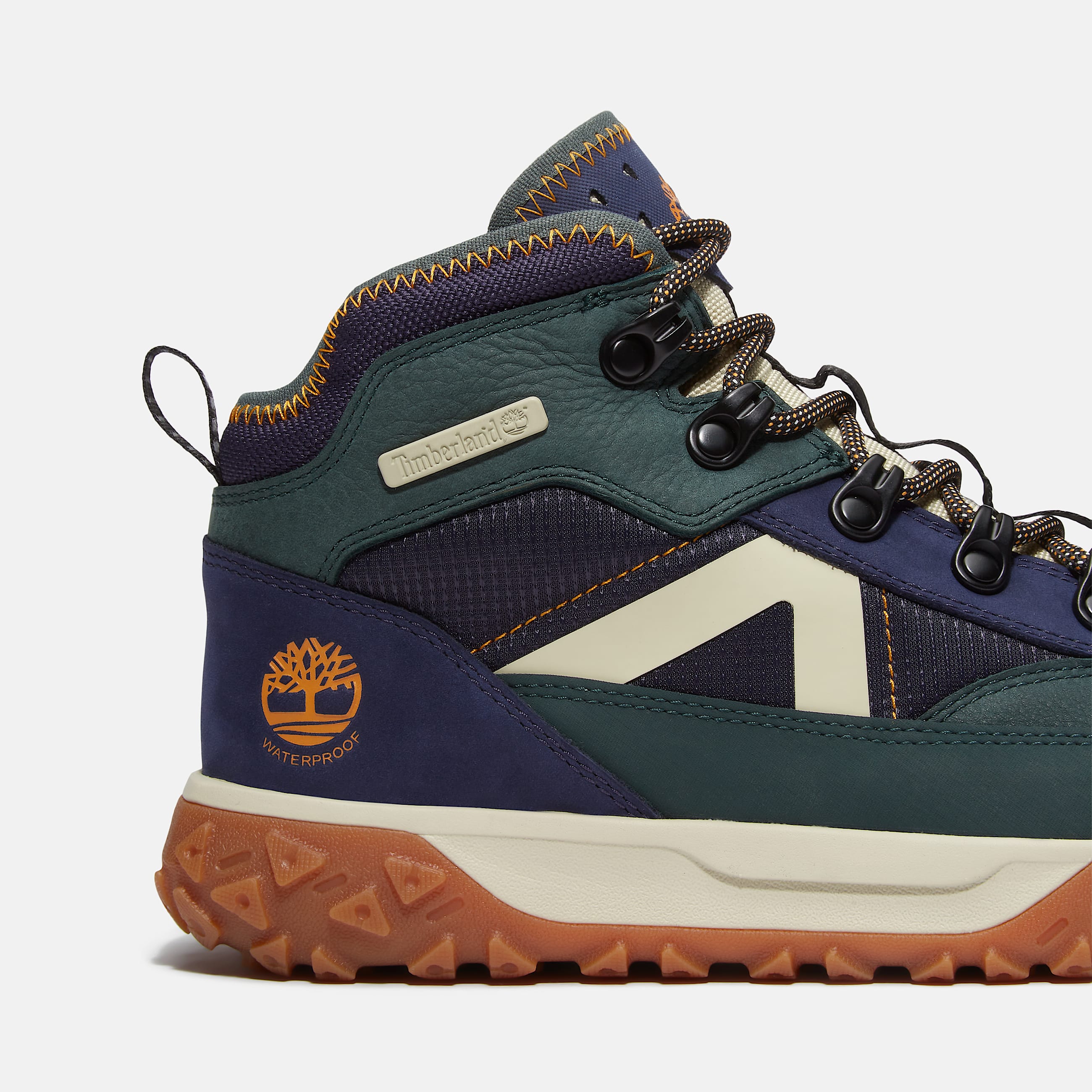 GreenStride Motion 6 Mid Waterproof Trainer for Junior in Dark Green TBL Green ALT7