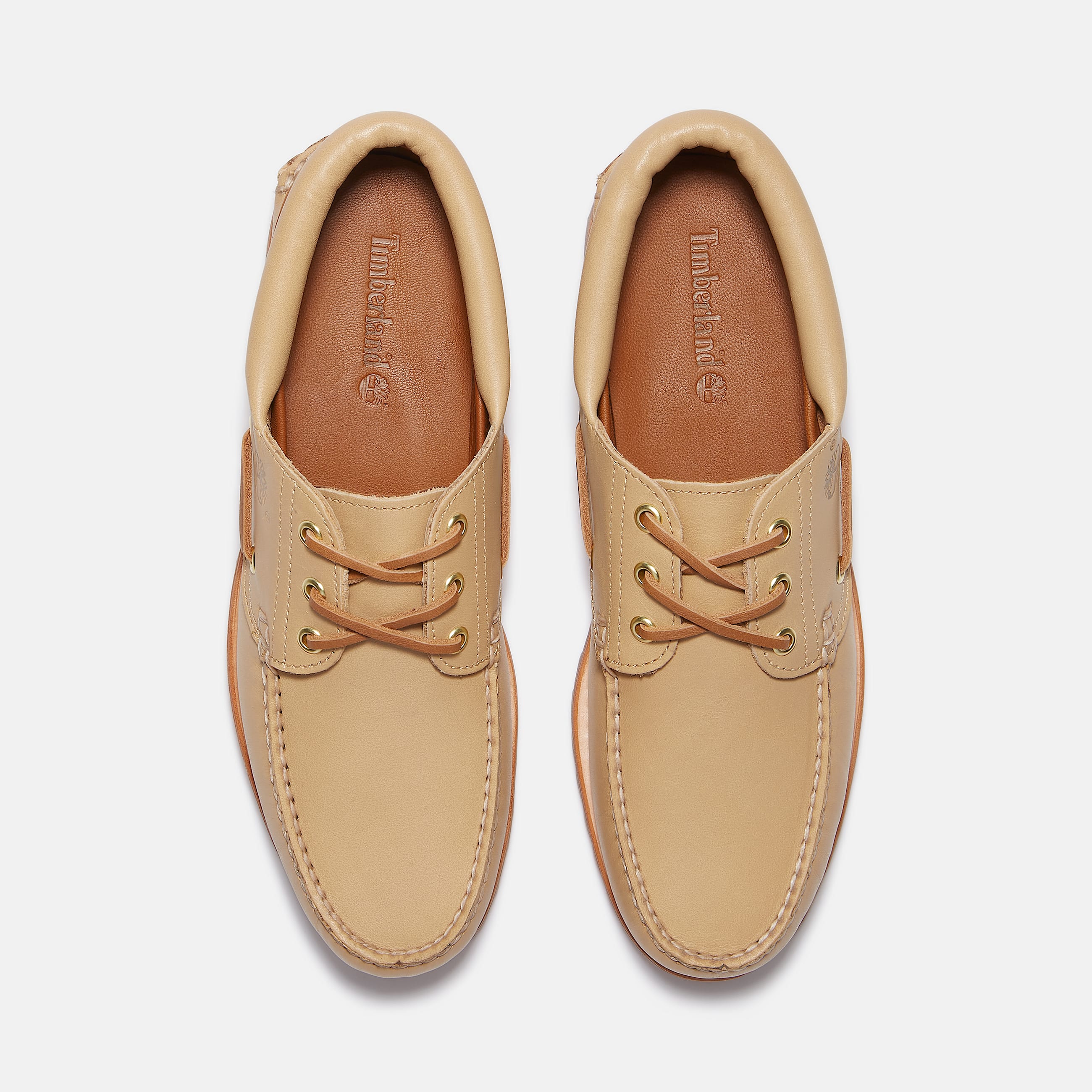 Founders 3Eye Lug Handsewn Boat Shoe for Men in Beige TBL Beige ALT2