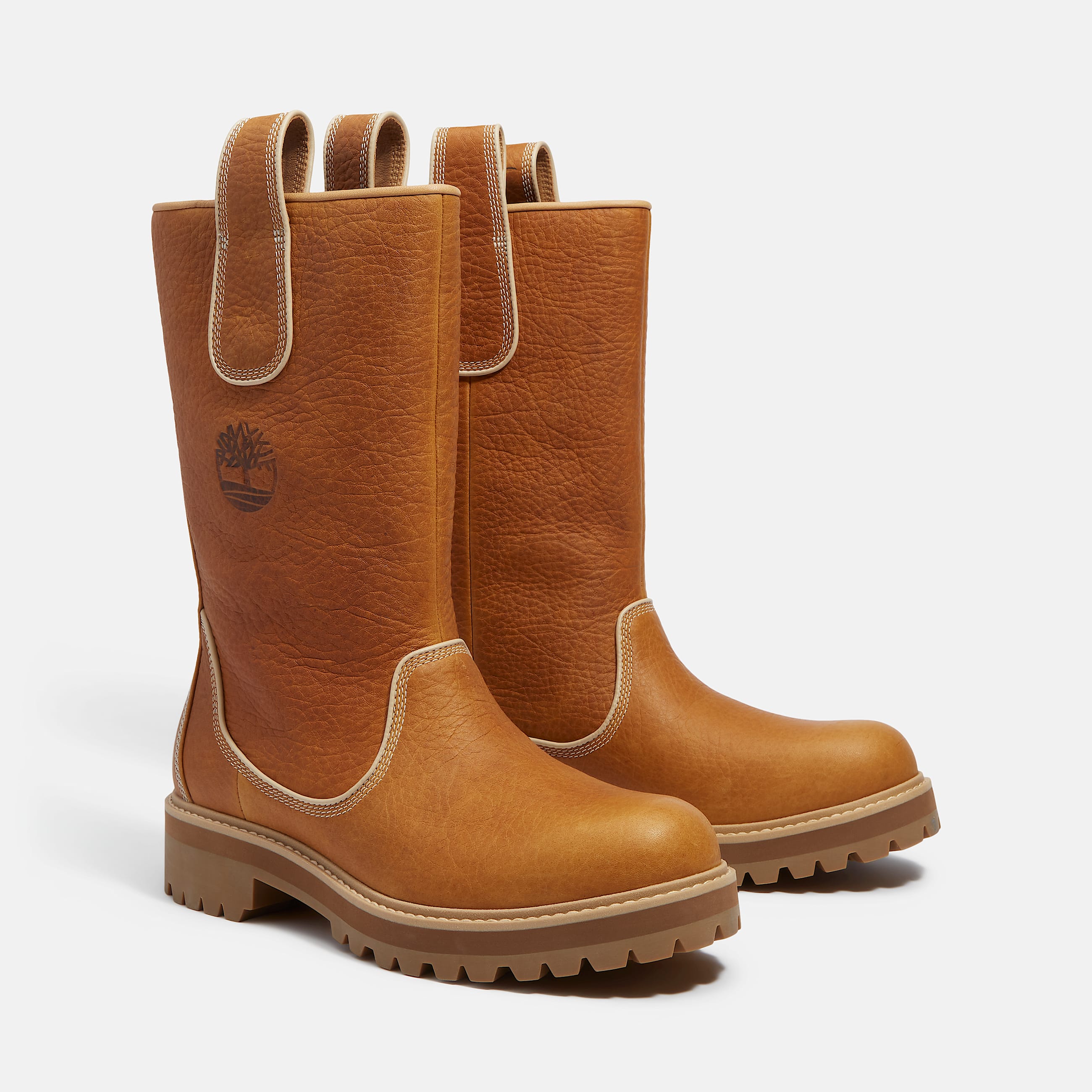 Bottine haute impermable  enfiler Vibram pour homme en jaune TBL jaune ALT4