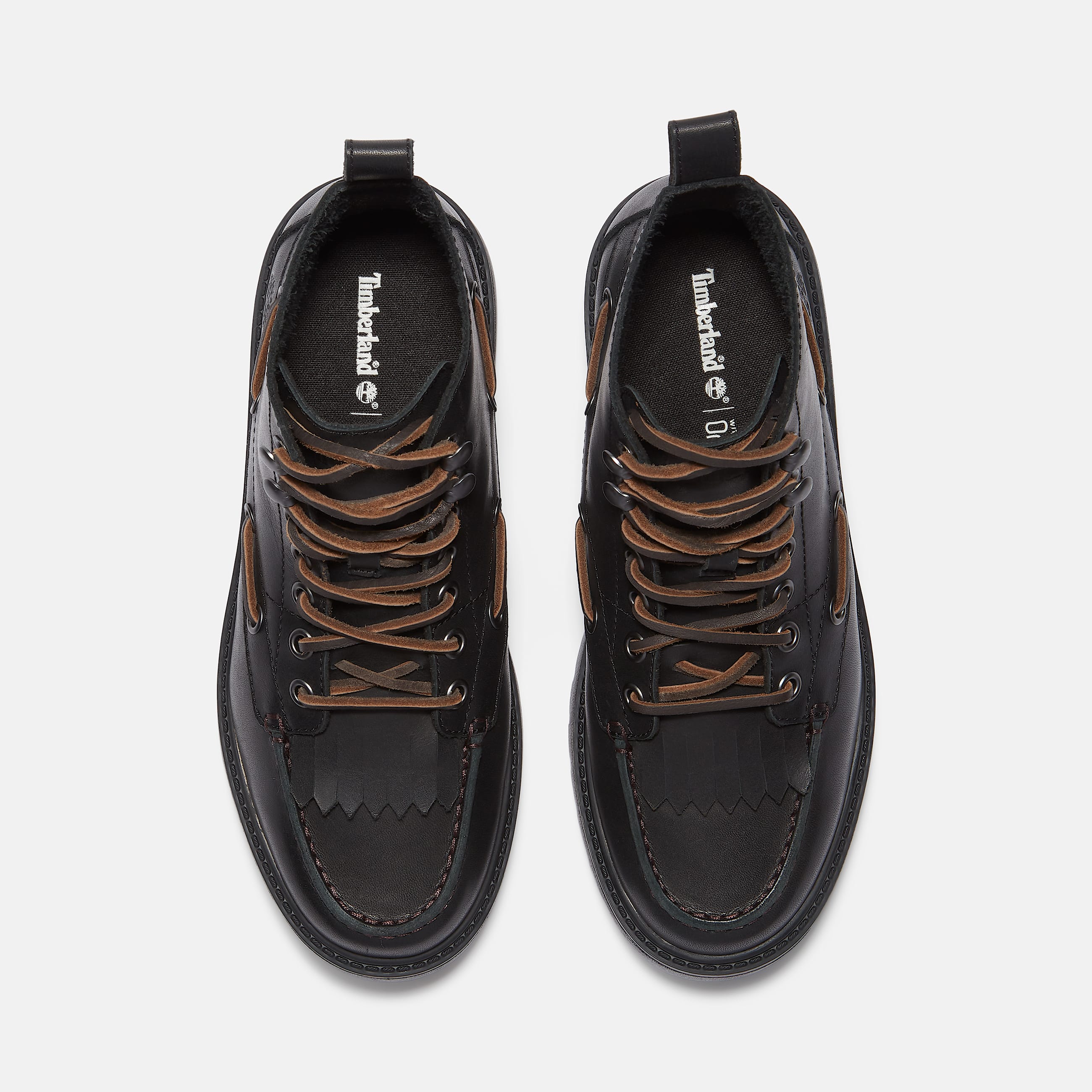 Stone Street Platform Kiltie Boot for Women in Black TBL Black ALT2