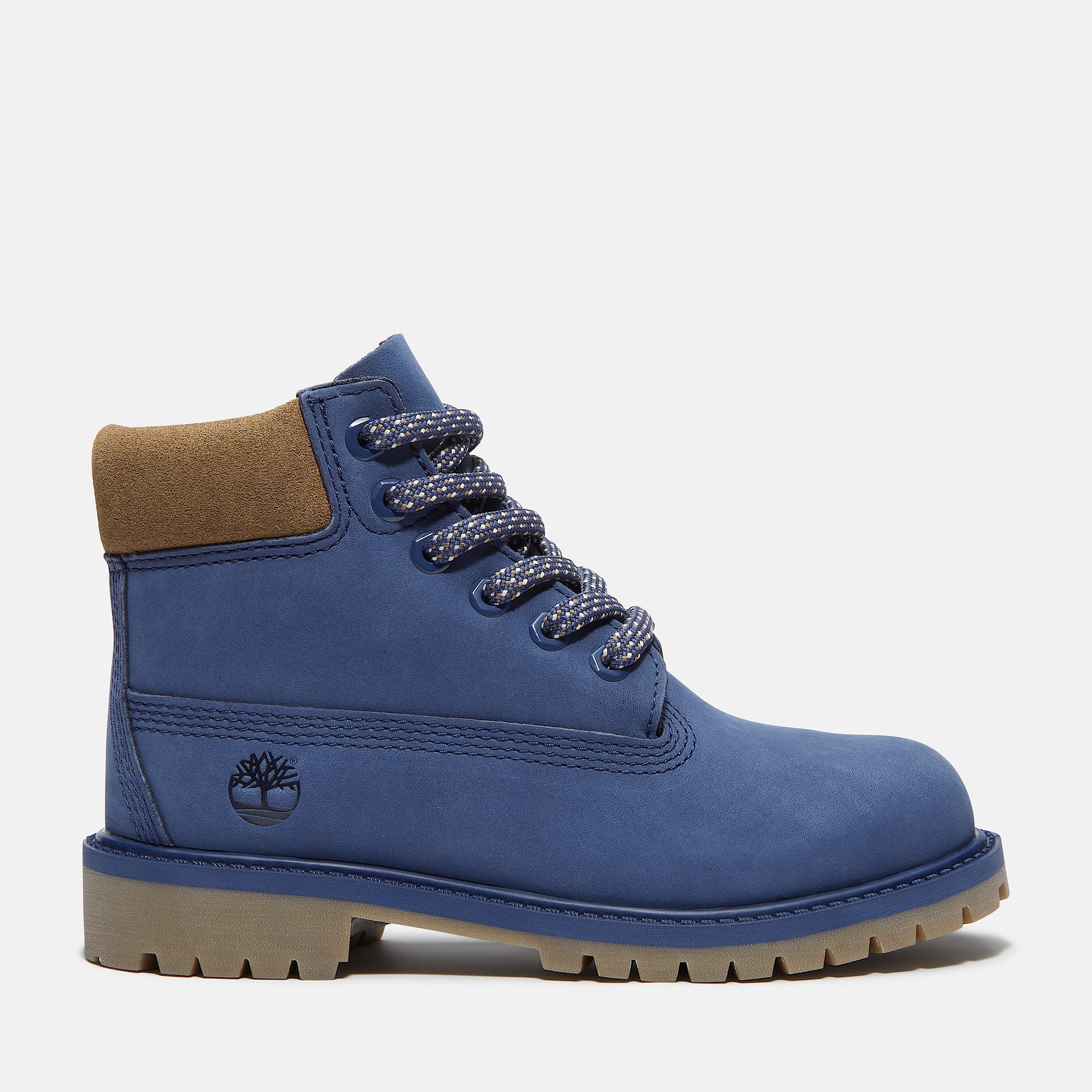 Timberland Premium 6Inch Waterproof Boot for Youth in Dark Blue TBL Blue HERO