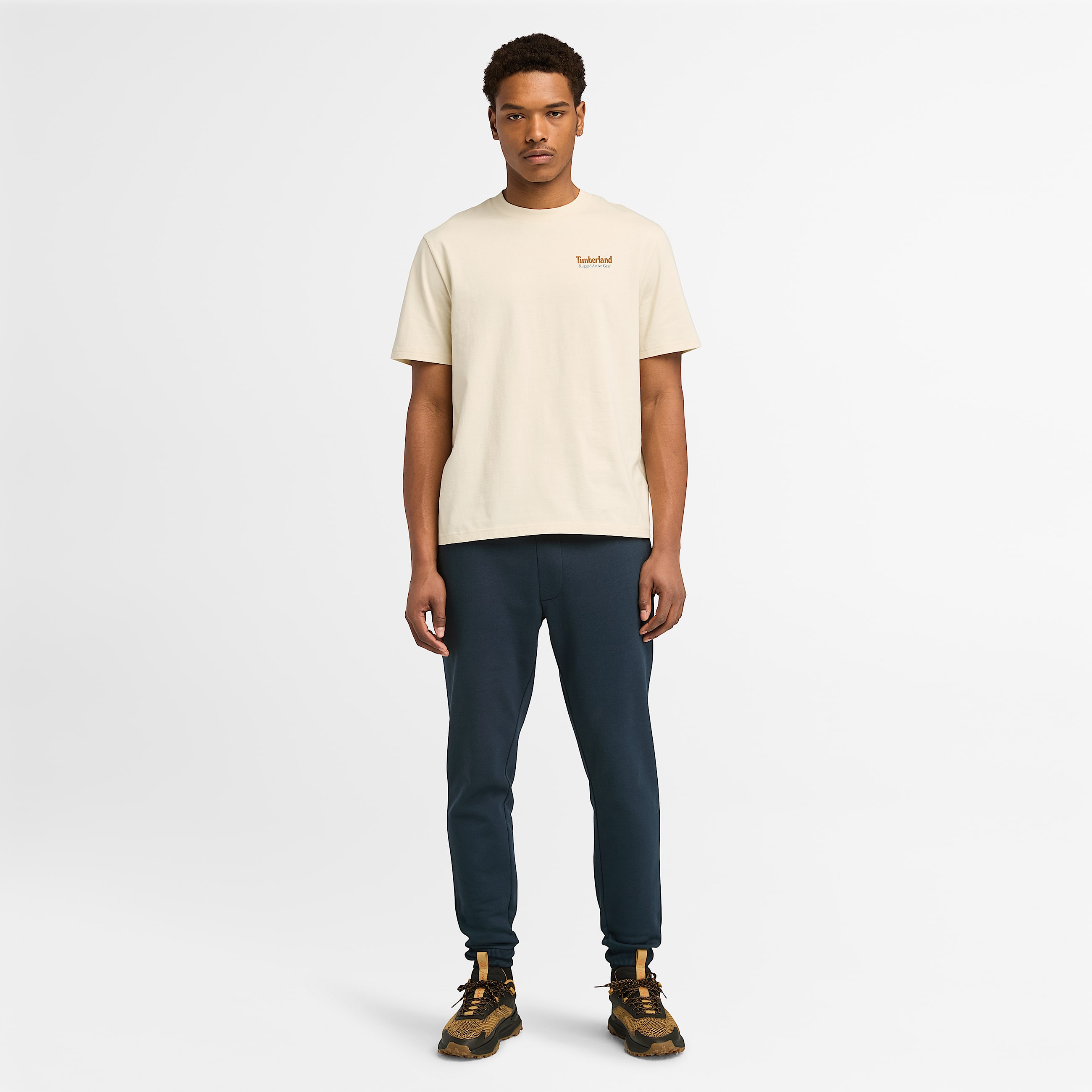 Tshirt avec motif graphique au dos Rugged Active Gear pour homme en beigevert fonc TBL beige ALT1