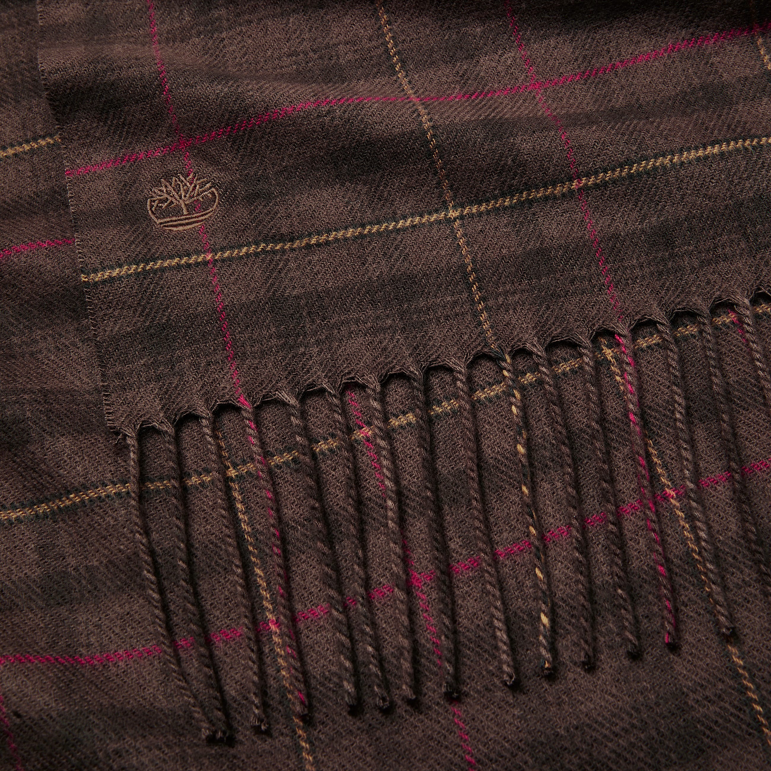 Plaid Woven Scarf in Brown TBL Brown ALT1