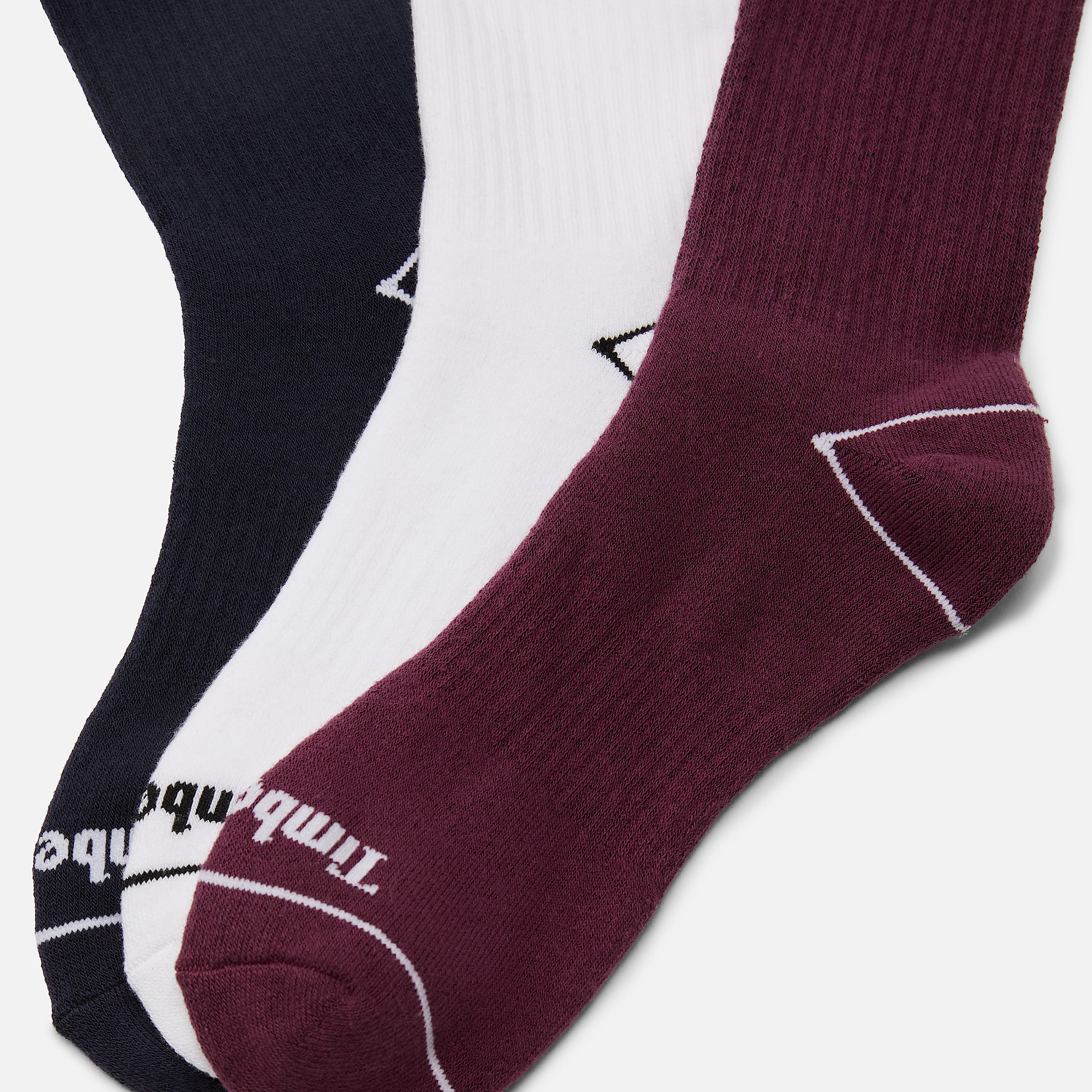 Bowden 3Pack Full Cushion Crew Sock in Burgundy TBL Burgundy ALT1