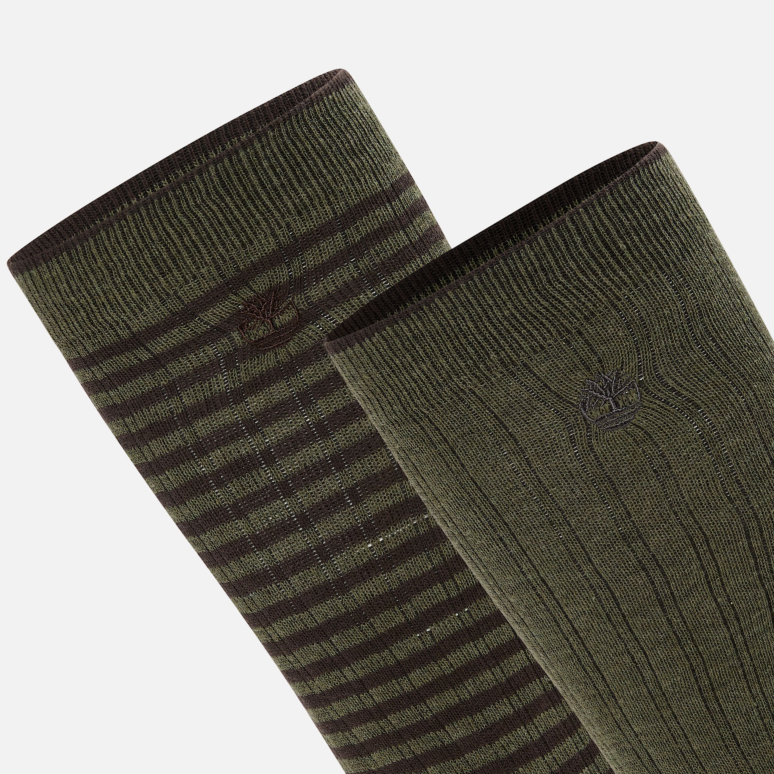 Timberland 2Pack Danforth OvertheCalf Sock for Men in Dark Green TBL Green ALT2