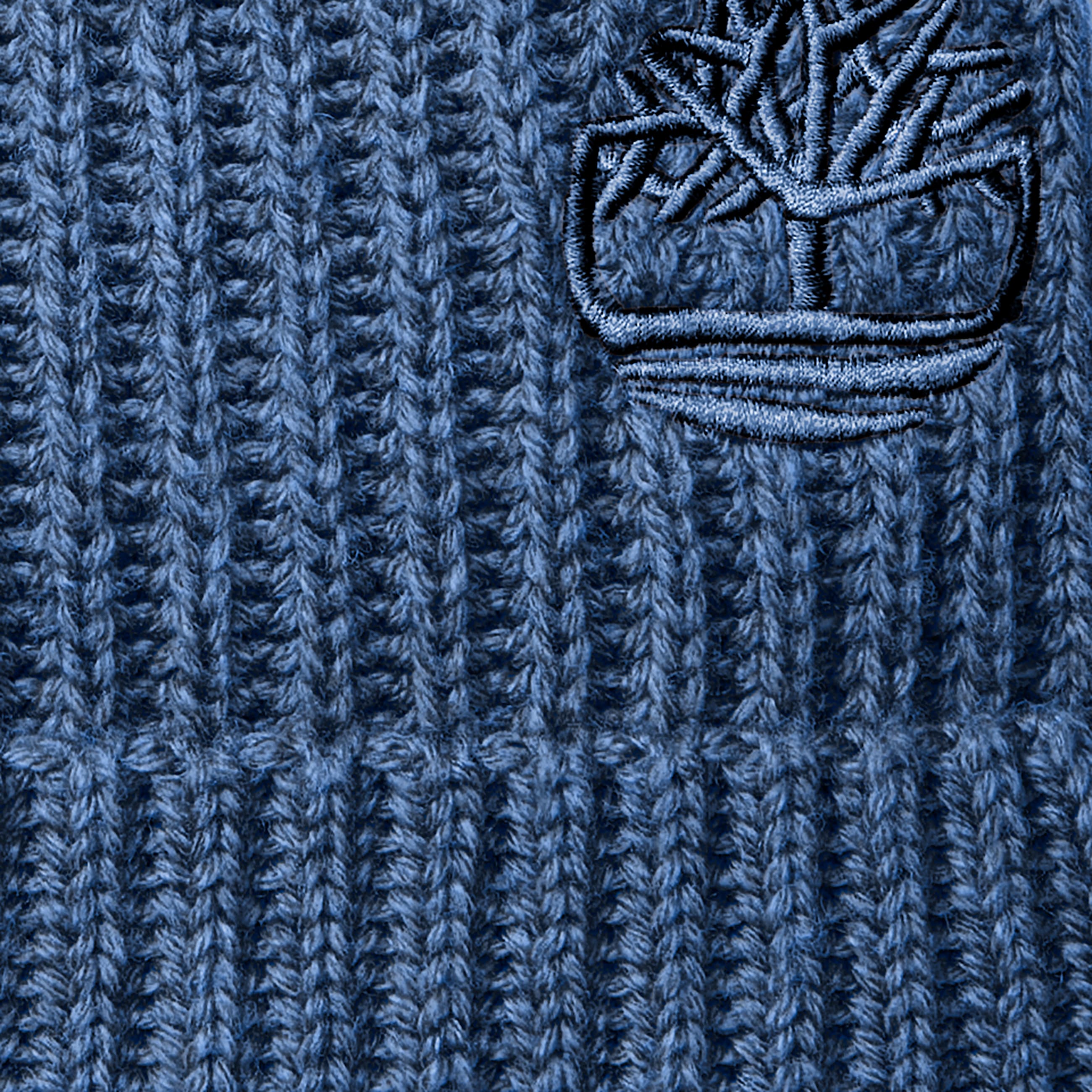 Wool Blend Beanie in Dark Blue TBL Blue ALT2