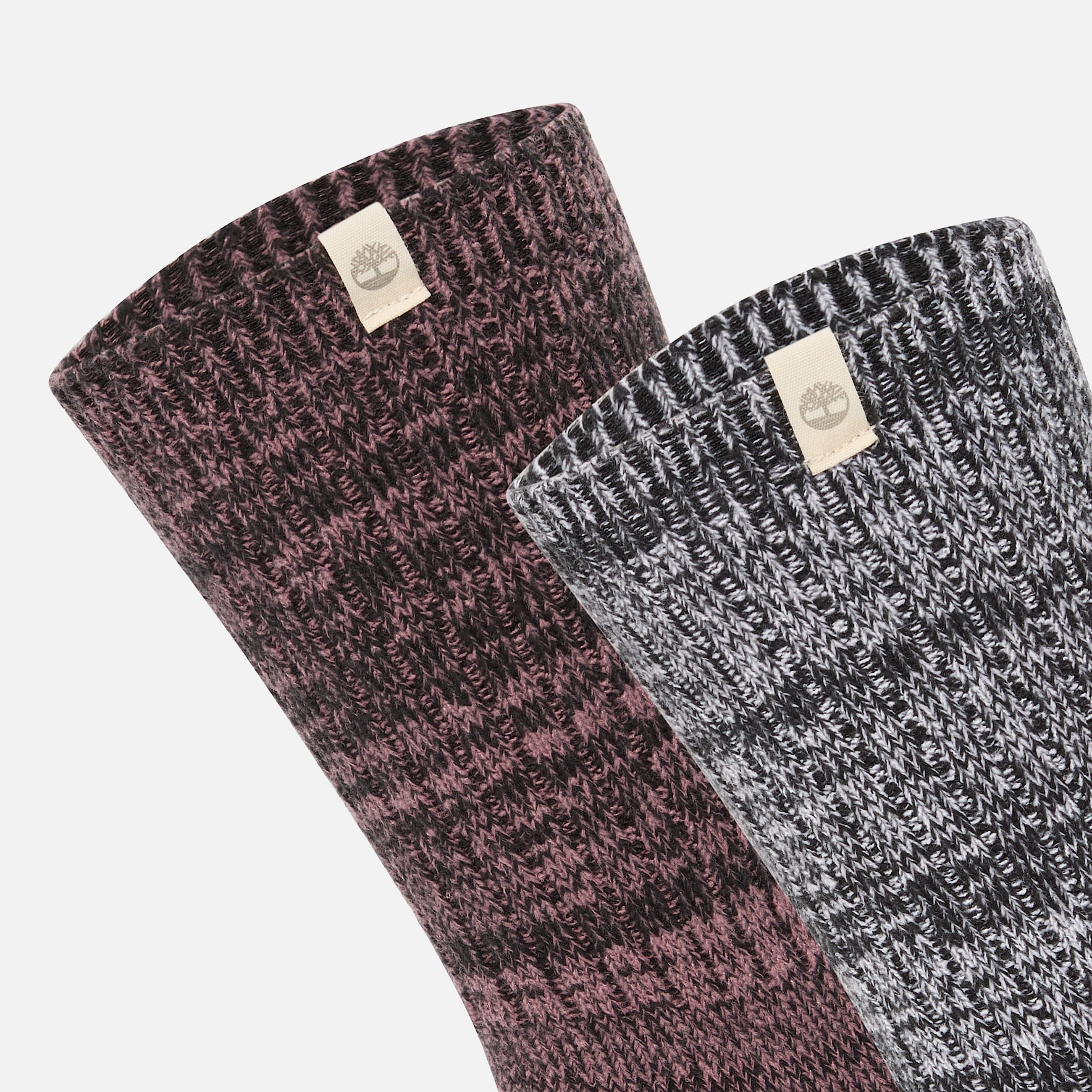 Timberland 2Pack Cosy Boot Crew Sock for Women in Black TBL Black ALT2