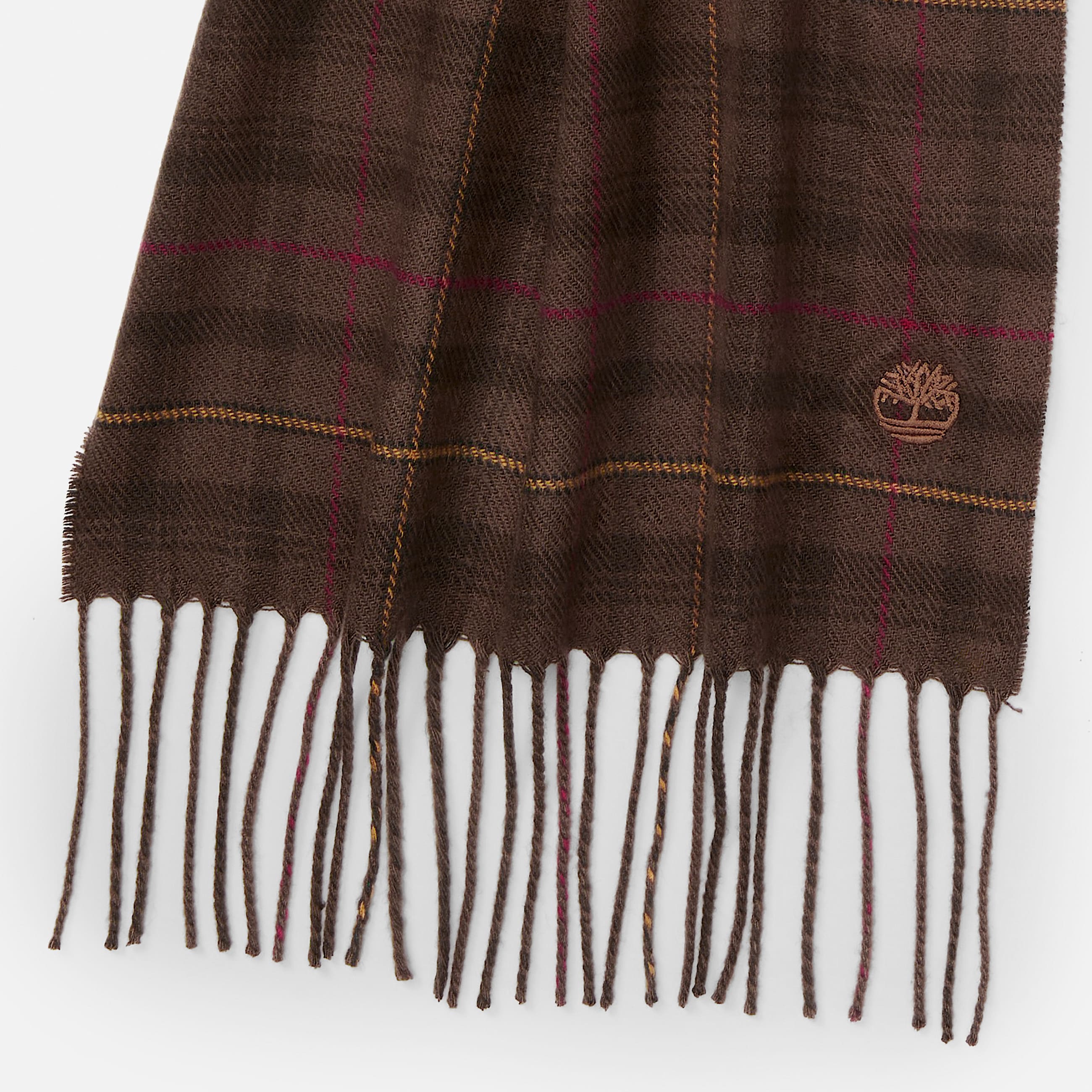 Plaid Woven Scarf in Brown TBL Brown ALT2