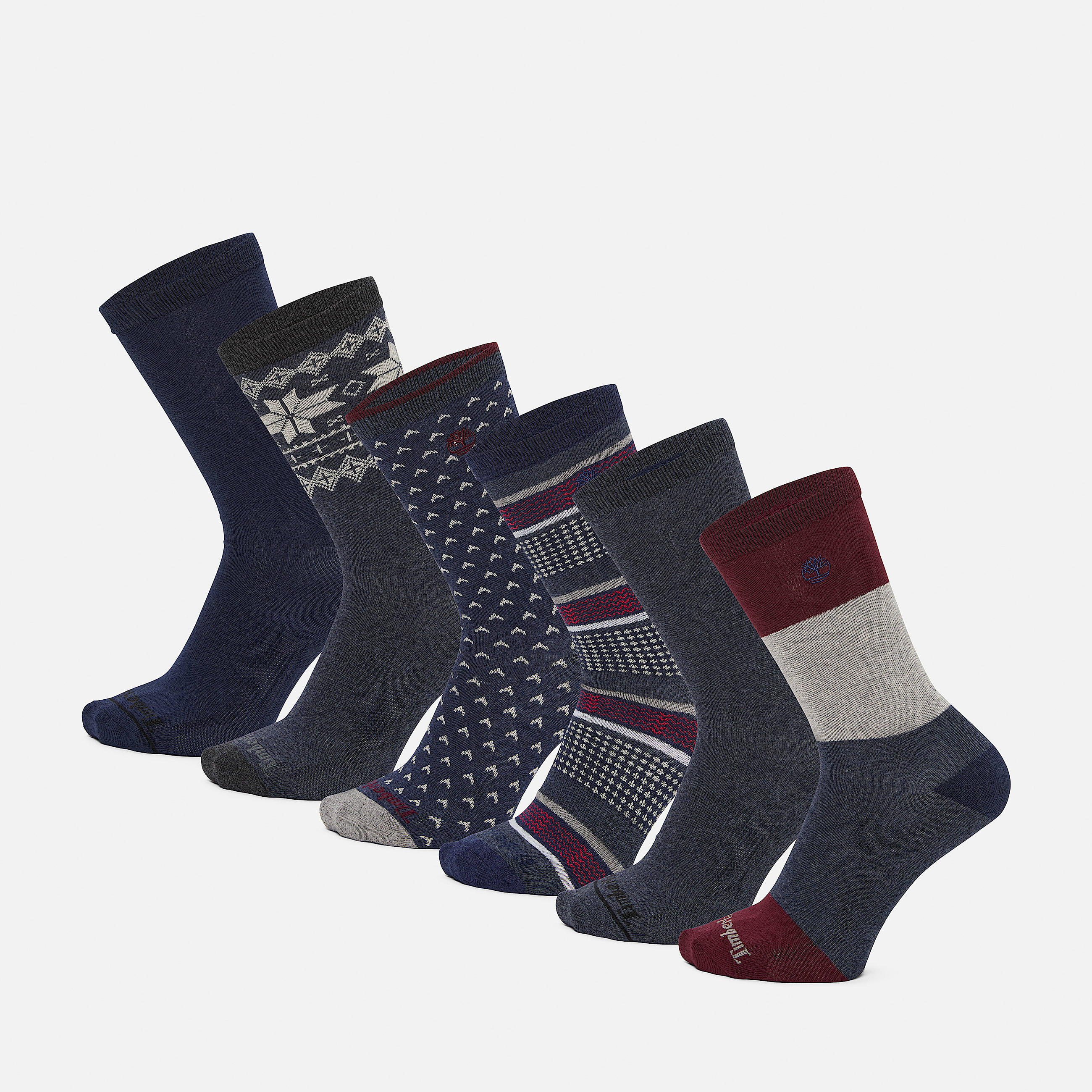 6Pack Giftable Crew Sock for Men in Dark Blue TBL Blue HERO