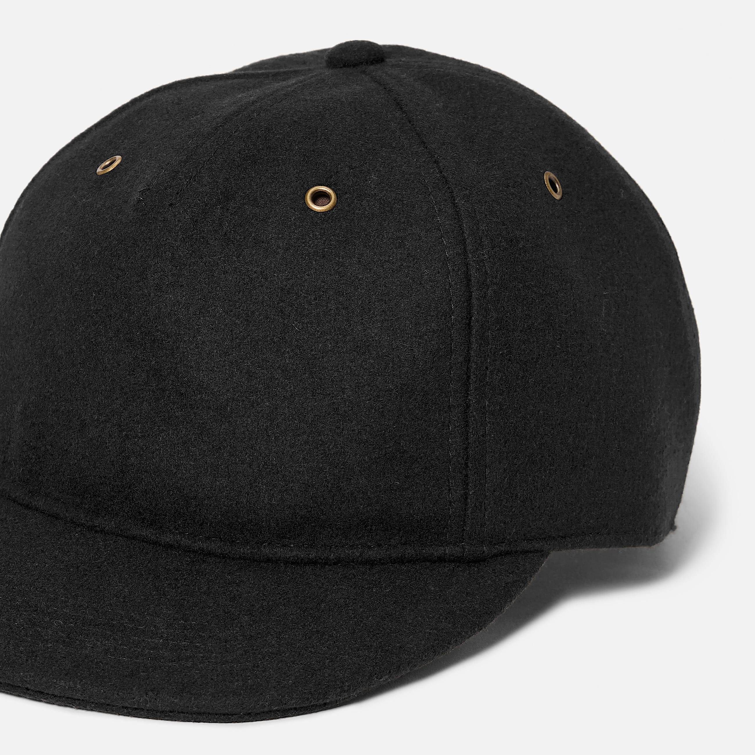 All Over Wool Baseball Cap in Black TBL Black ALT2