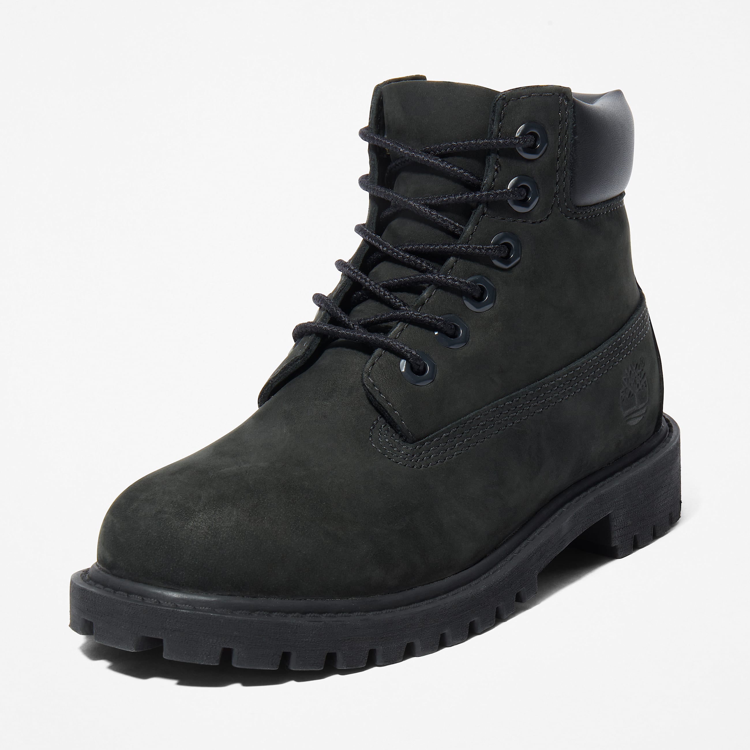 Timberland Premium 6Inch Waterproof Boot for Youth in Black TBL Black ALT8