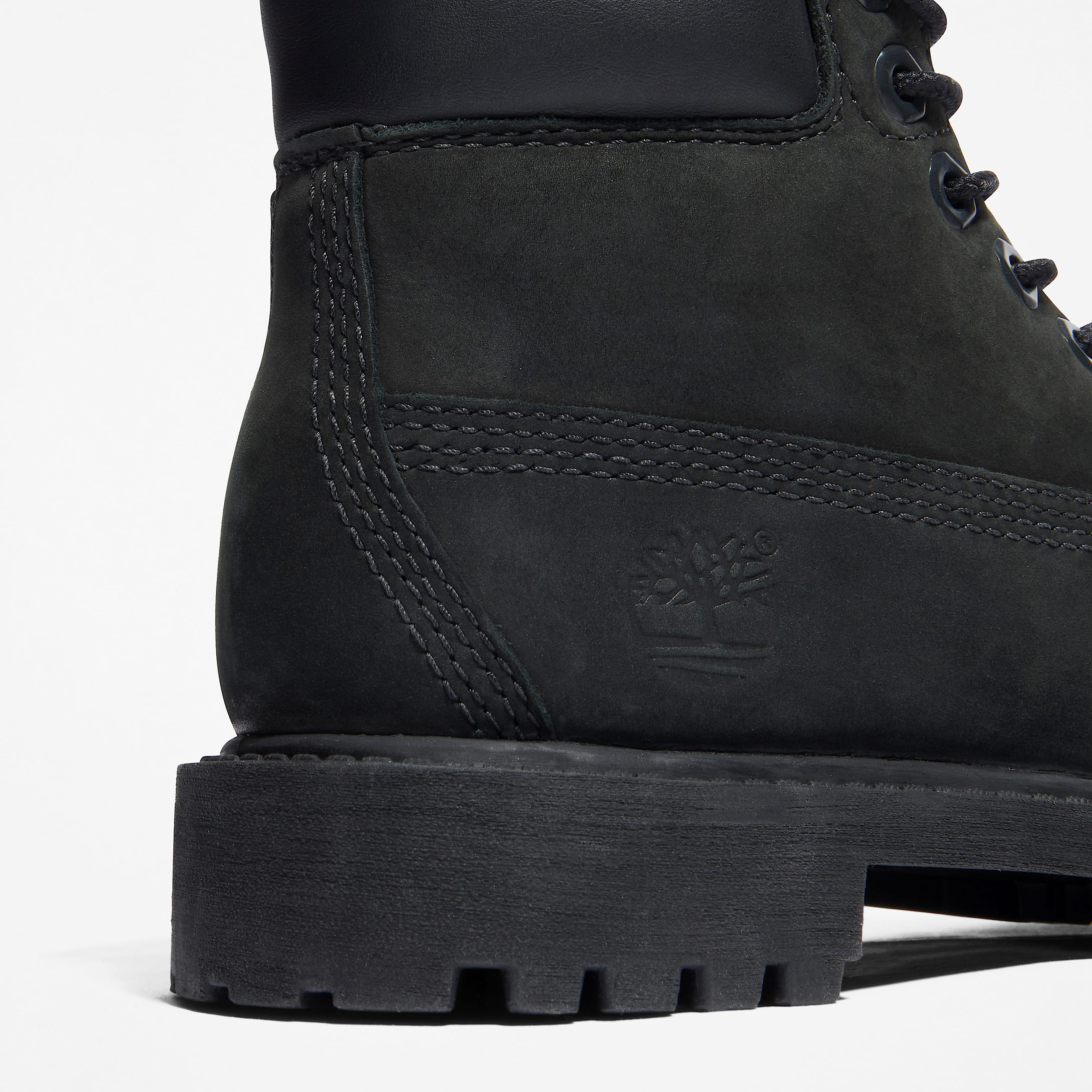 Timberland Premium 6Inch Waterproof Boot for Youth in Black TBL Black ALT6