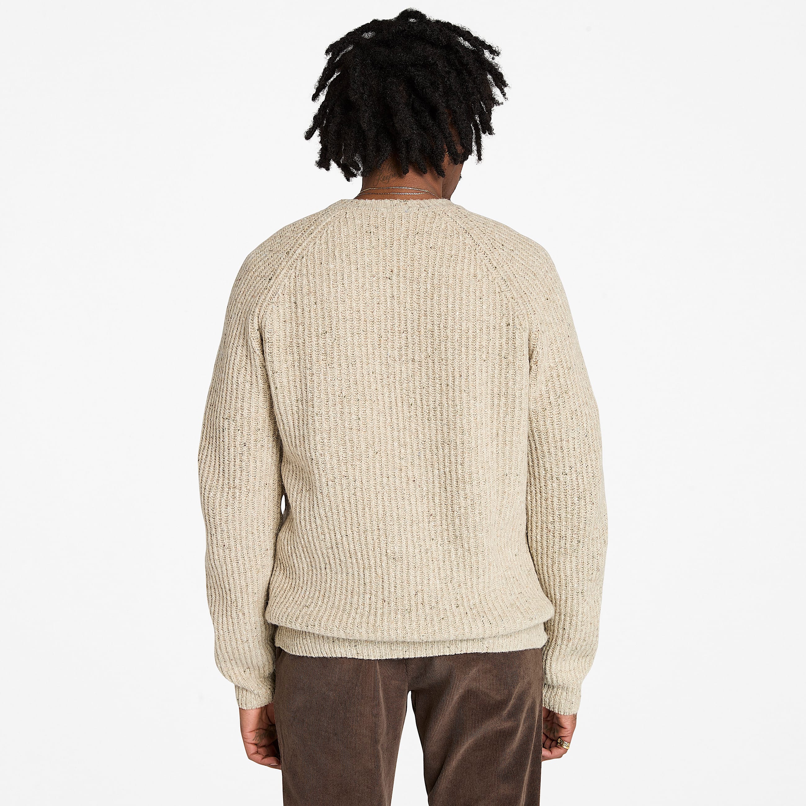 Pull pais  col rond pour homme en beige TBL beige ALT9