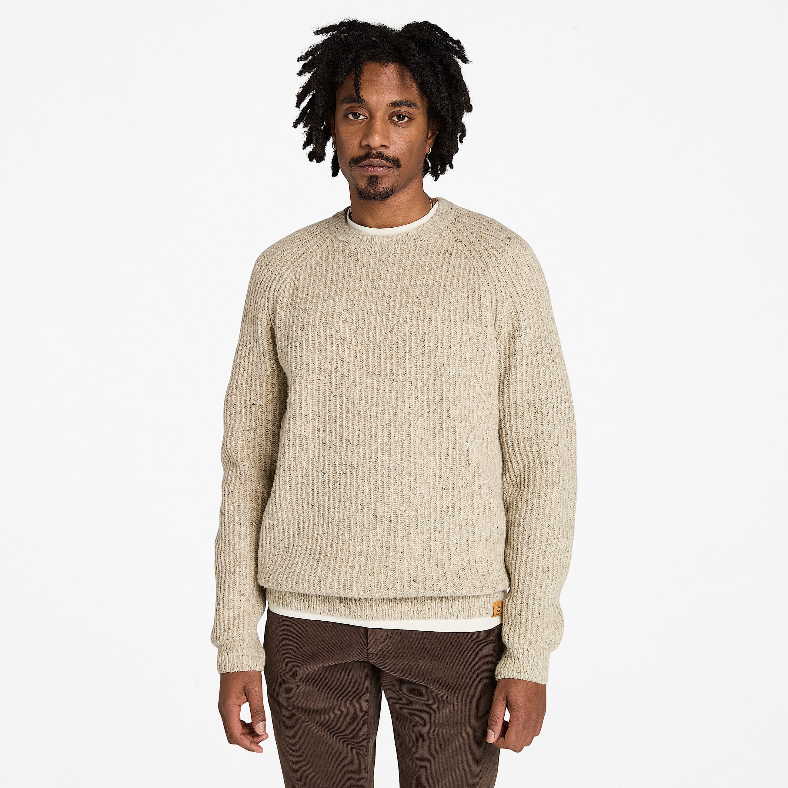 Pull pais  col rond pour homme en beige TBL beige HERO