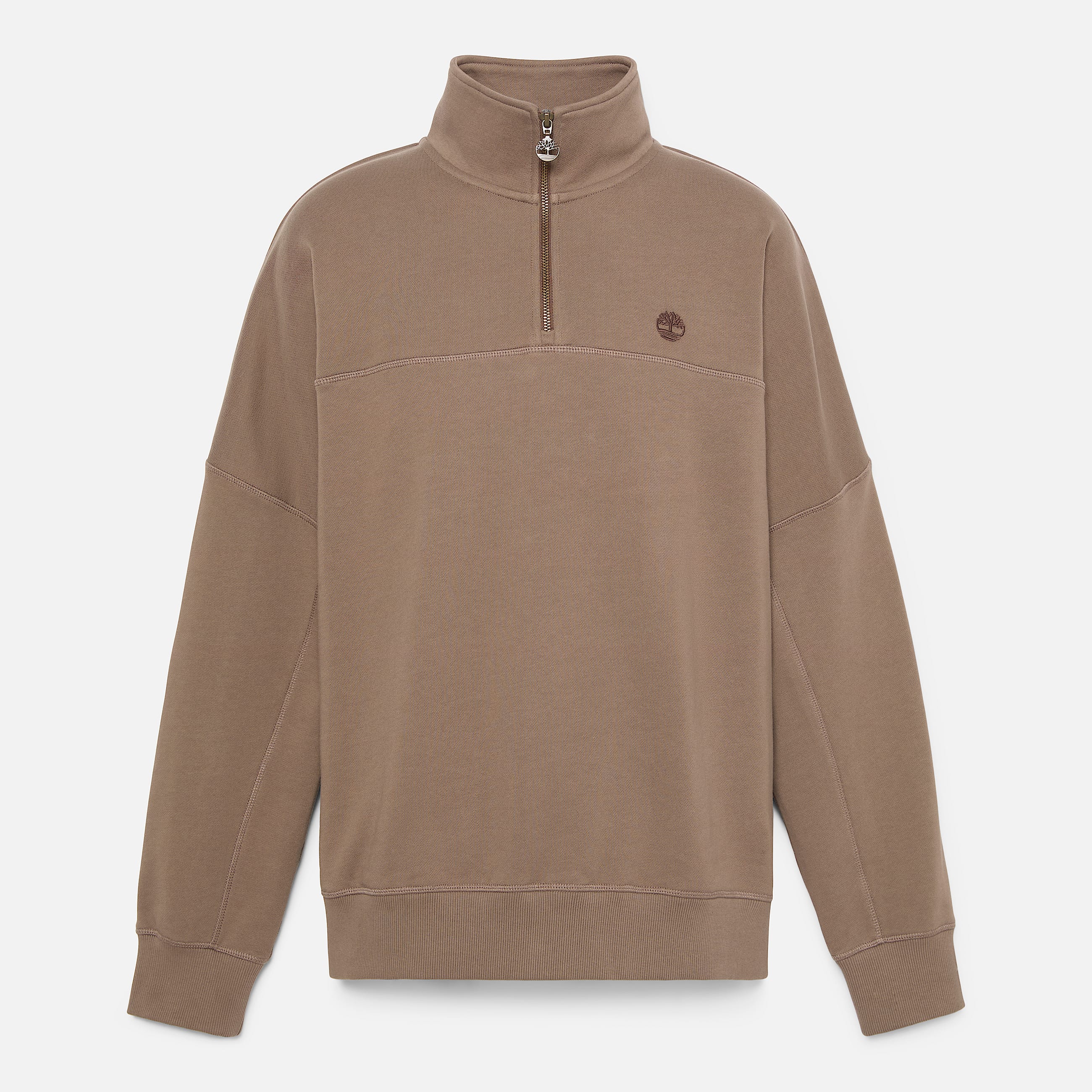 QuarterZip Sweatshirt for Men in Brown TBL Brown ALT10