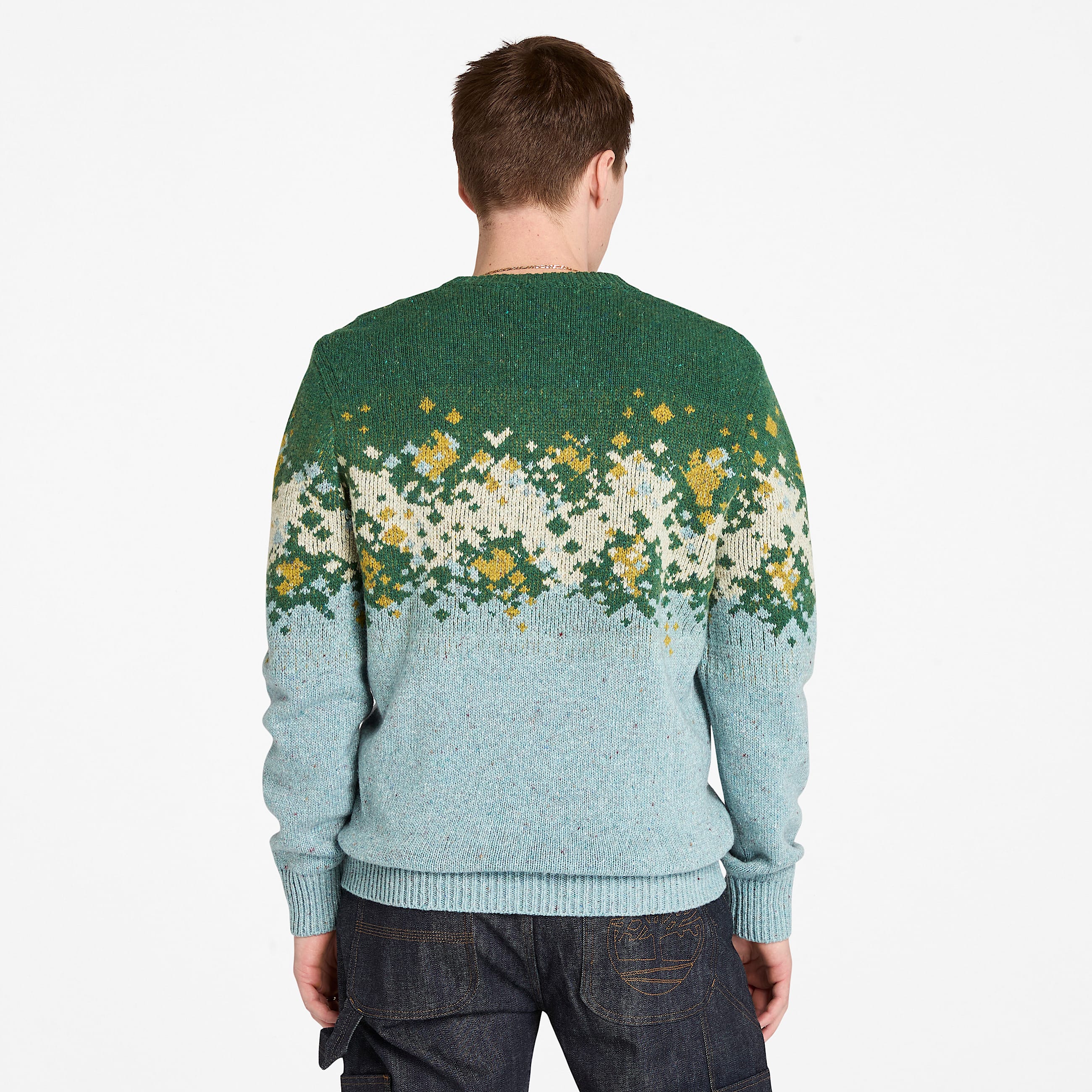 Fair Isle Jumper for Men in Grey TBL Grey ALT9