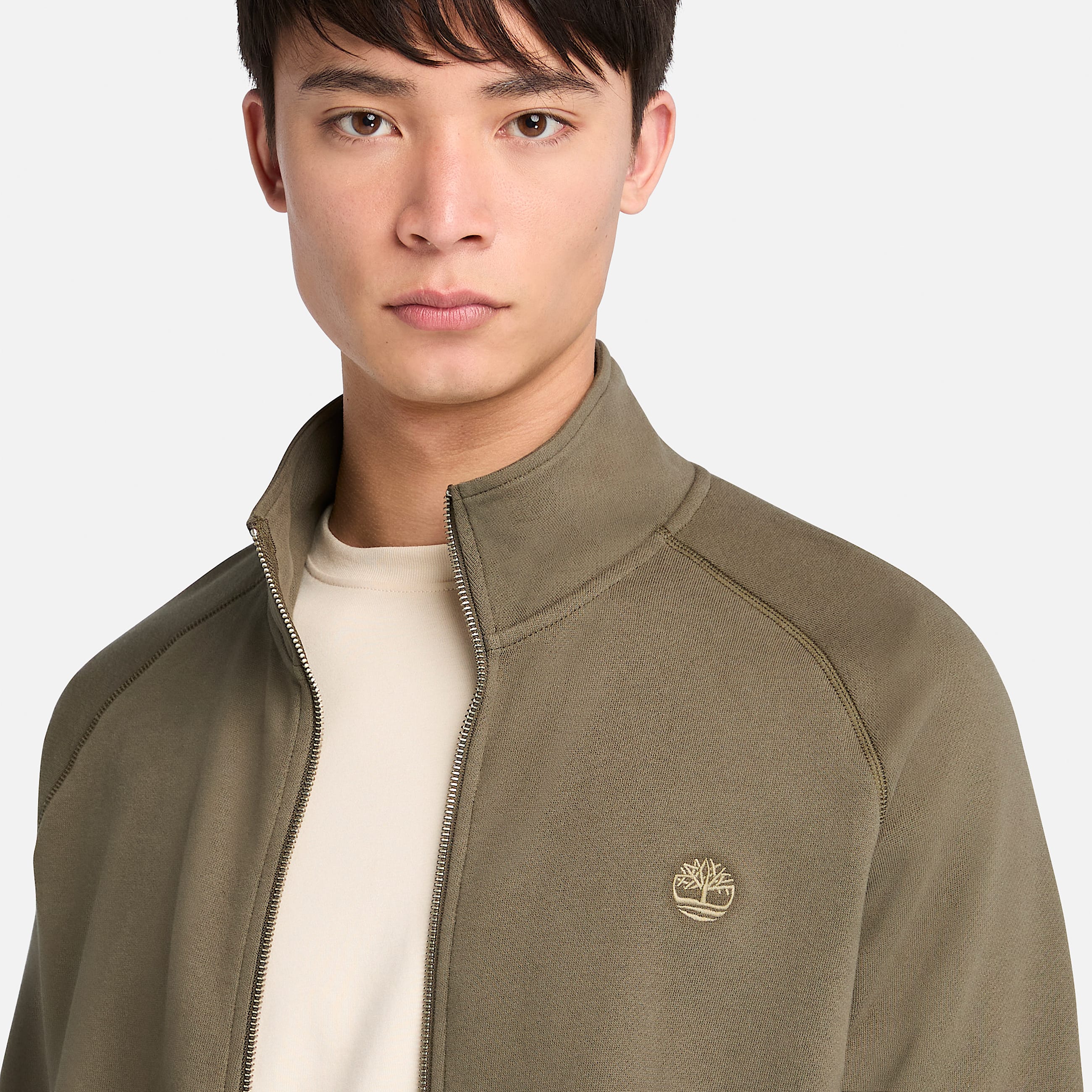 Exeter River Funnel Neck Sweatshirt for Men in Green TBL Green ALT2