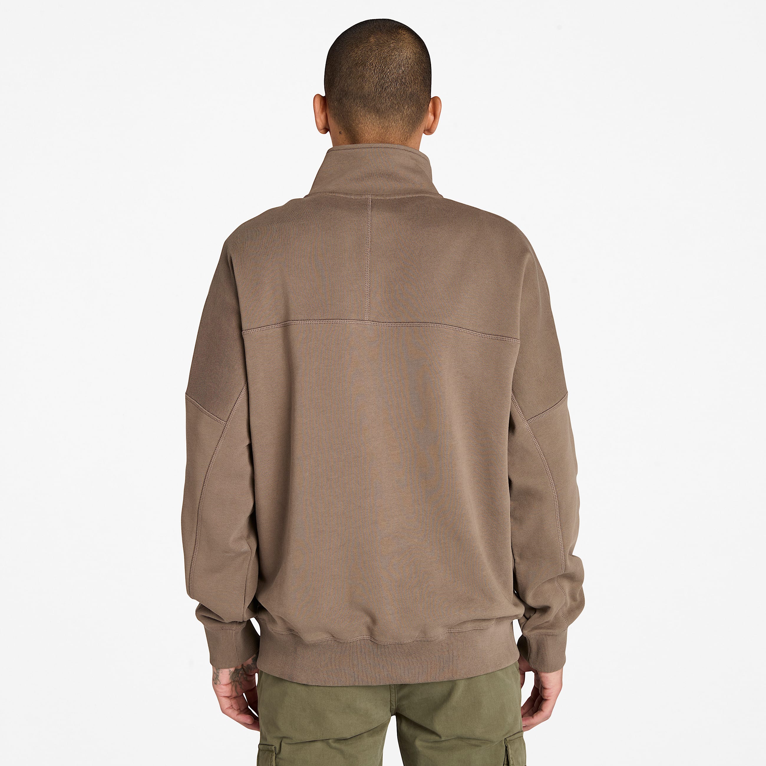 QuarterZip Sweatshirt for Men in Brown TBL Brown ALT9
