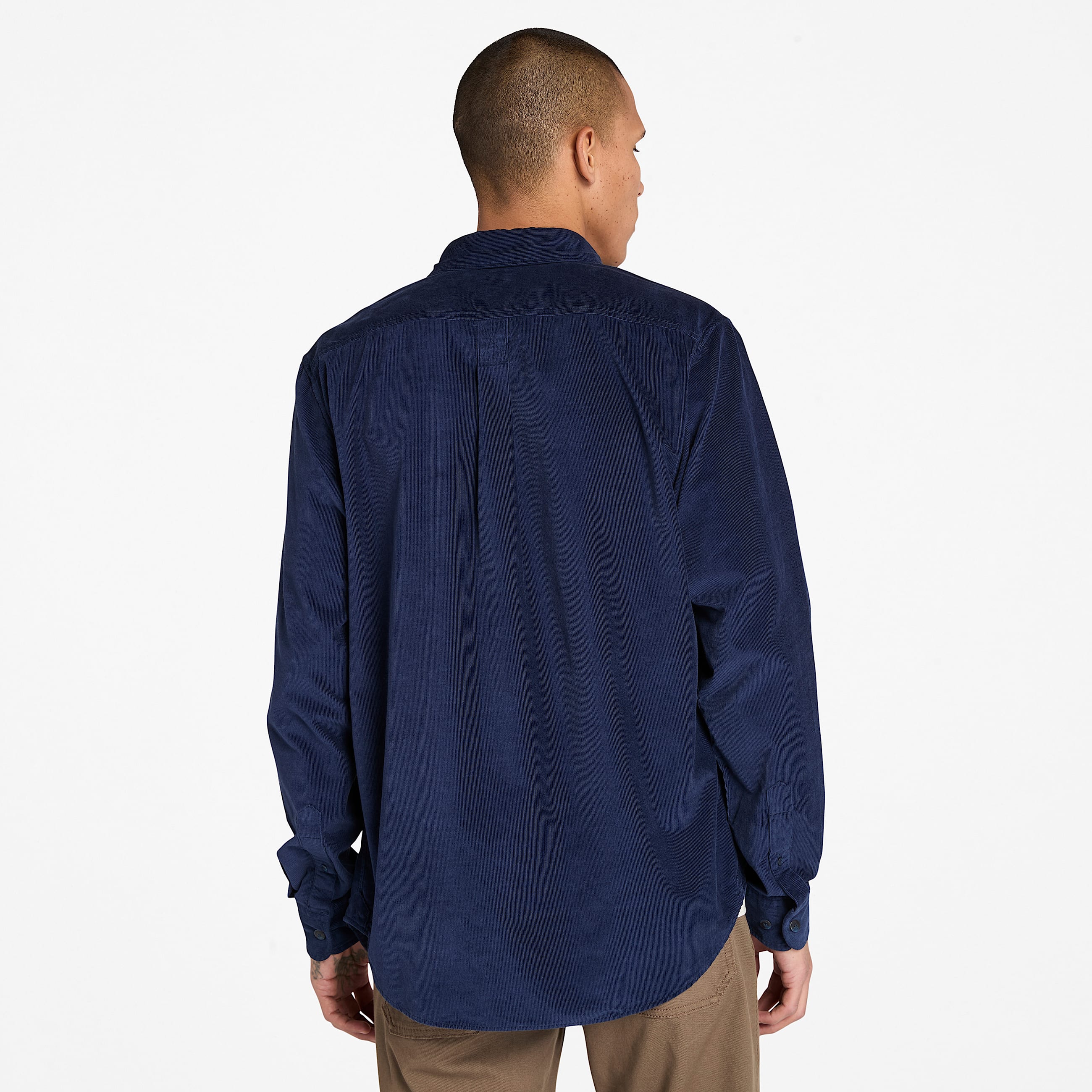 Corduroy Shirt for Men in Dark Blue TBL Blue ALT9