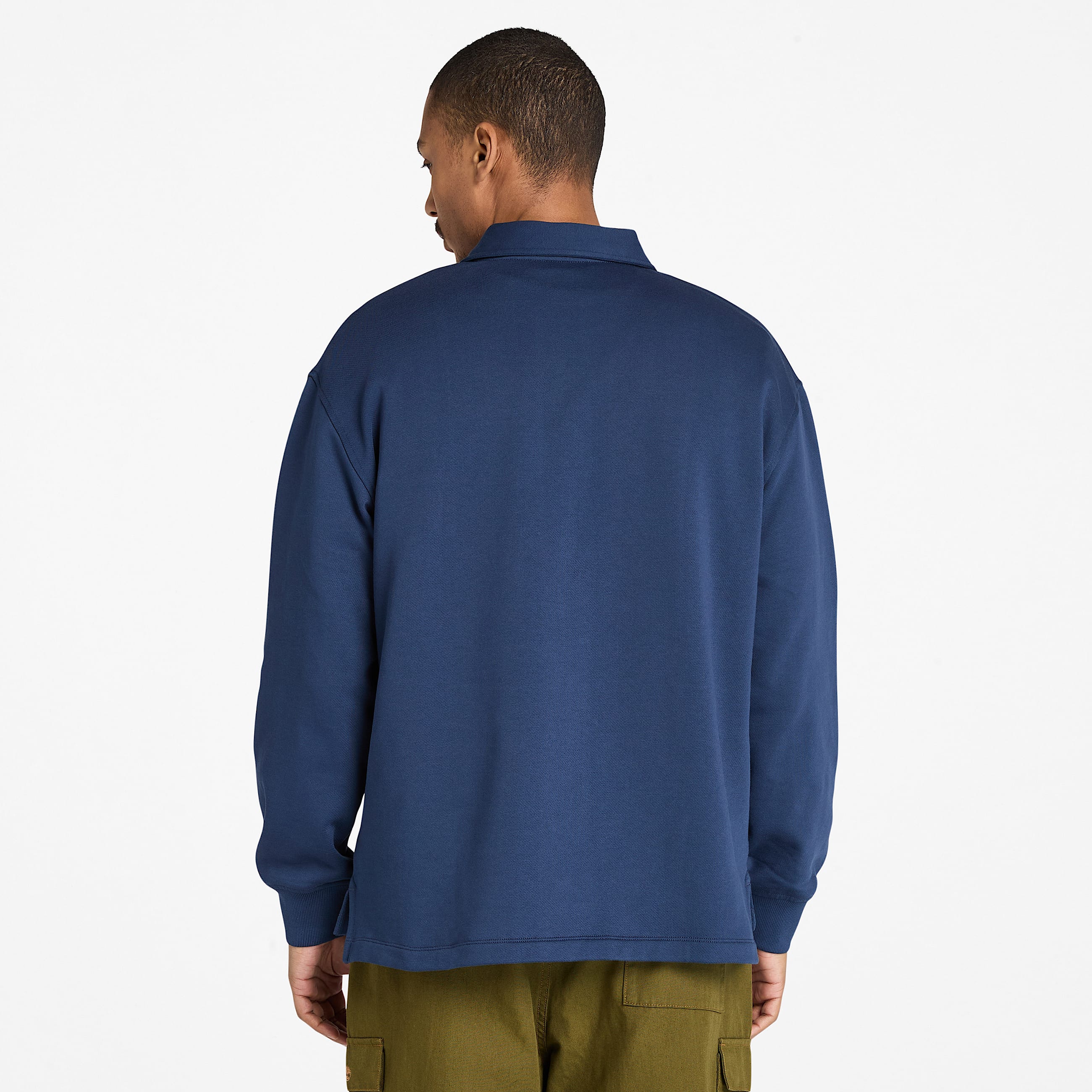 Polo Sweatshirt for Men in Dark Blue TBL Blue ALT9