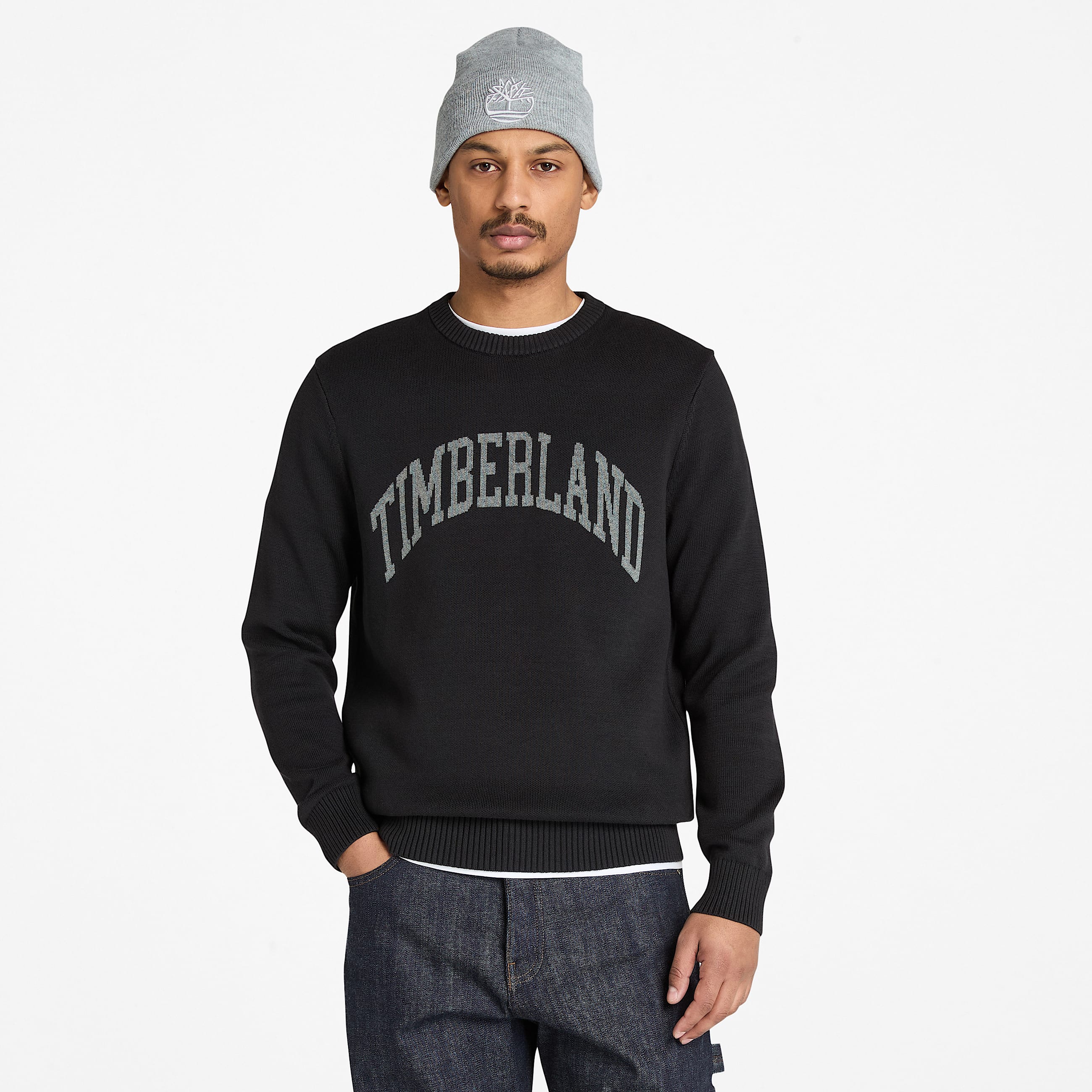 Timberland Graphic Jumper for Men in Black TBL Black HERO