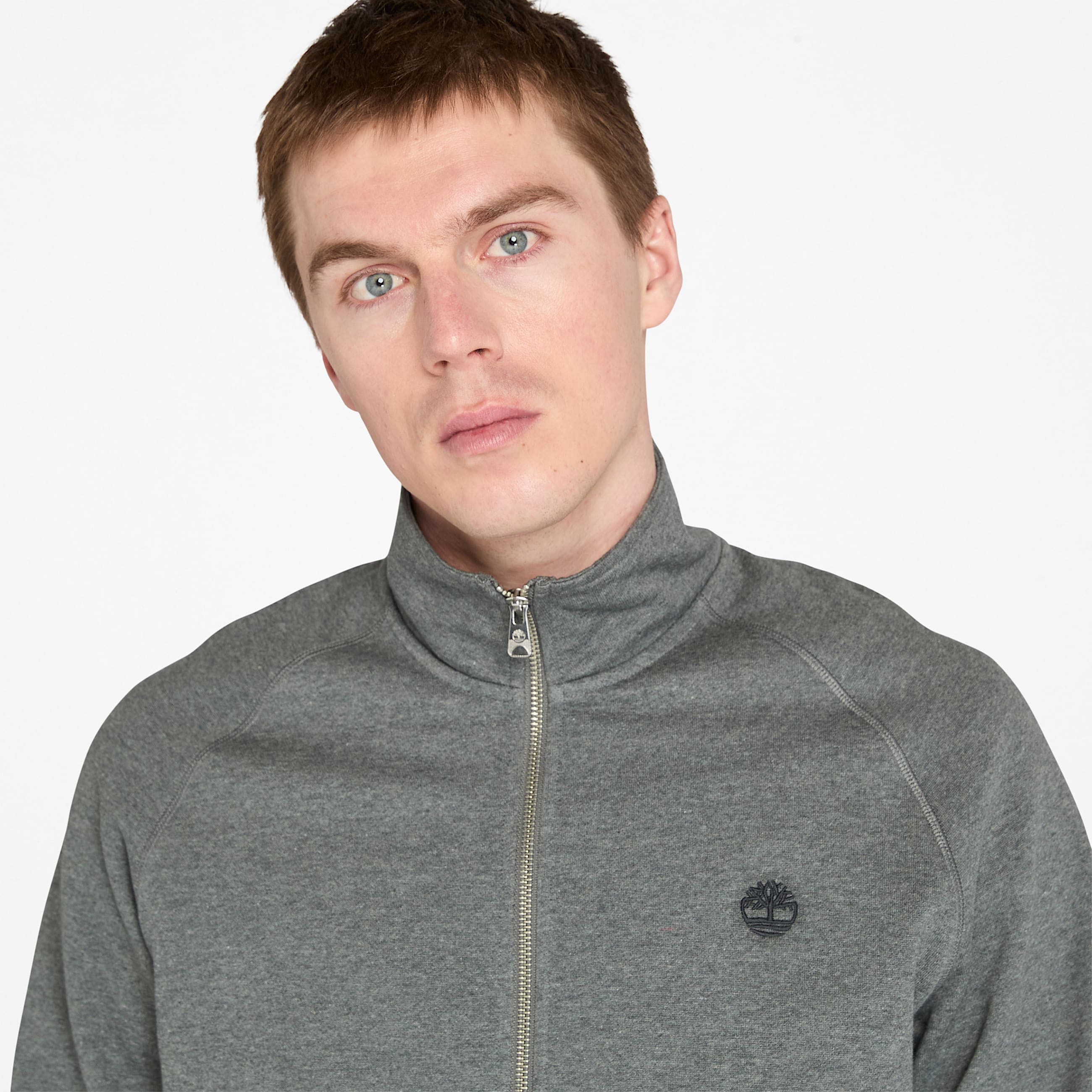 Exeter River Funnel Neck Sweatshirt for Men in Dark Grey TBL Grey ALT2