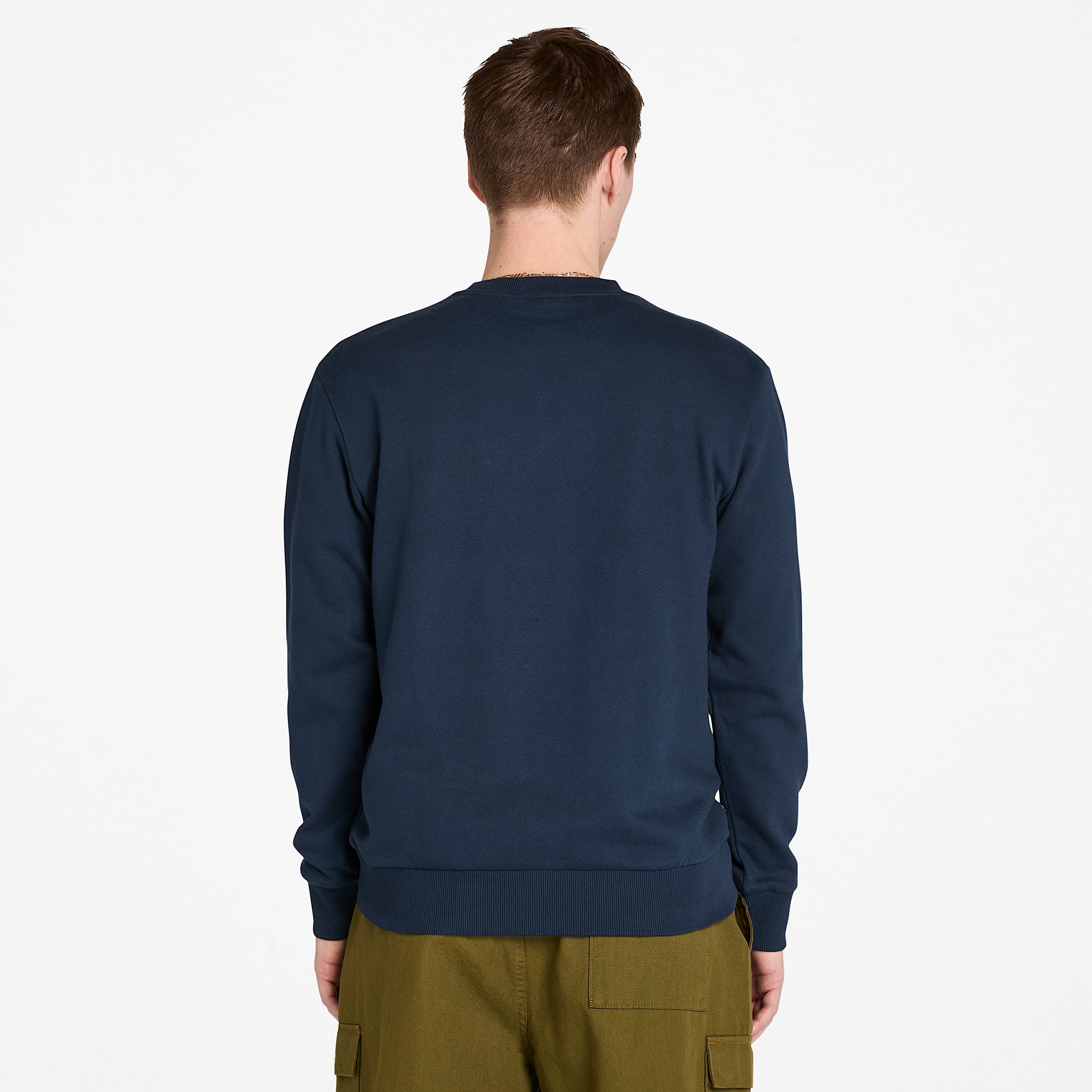 Seasonal Graphic Crewneck Sweatshirt for Men in Dark Blue TBL Blue ALT9