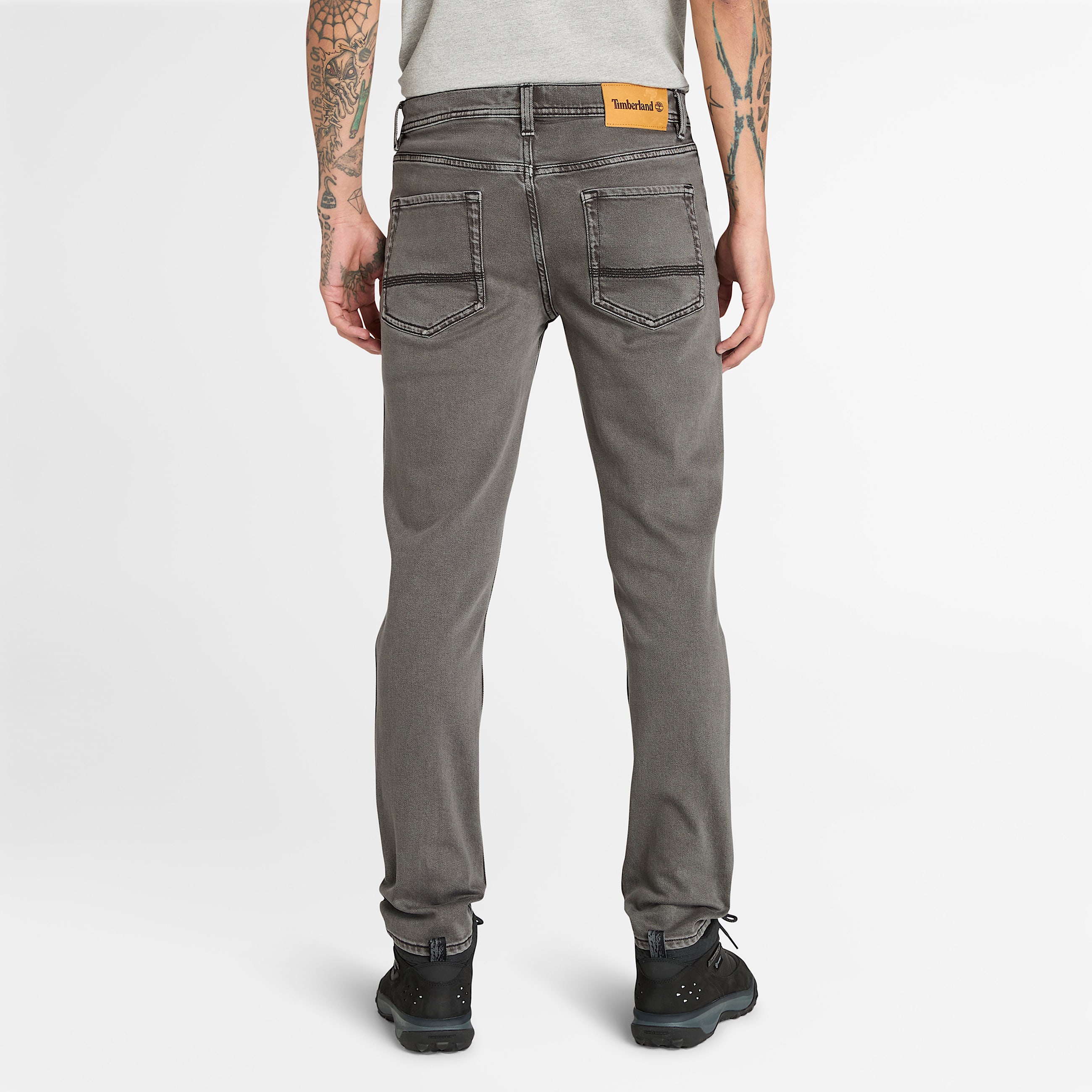 Sandown 5Pocket Washed Black Denim Trouser for Men in Dark Grey TBL Grey ALT9