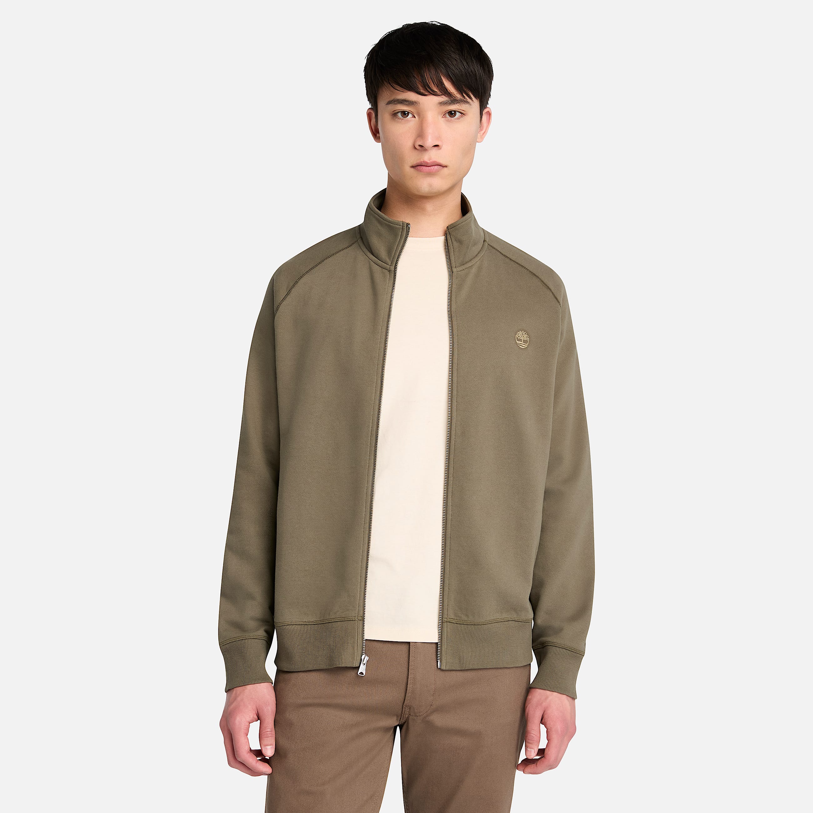 Exeter River Funnel Neck Sweatshirt for Men in Green TBL Green HERO