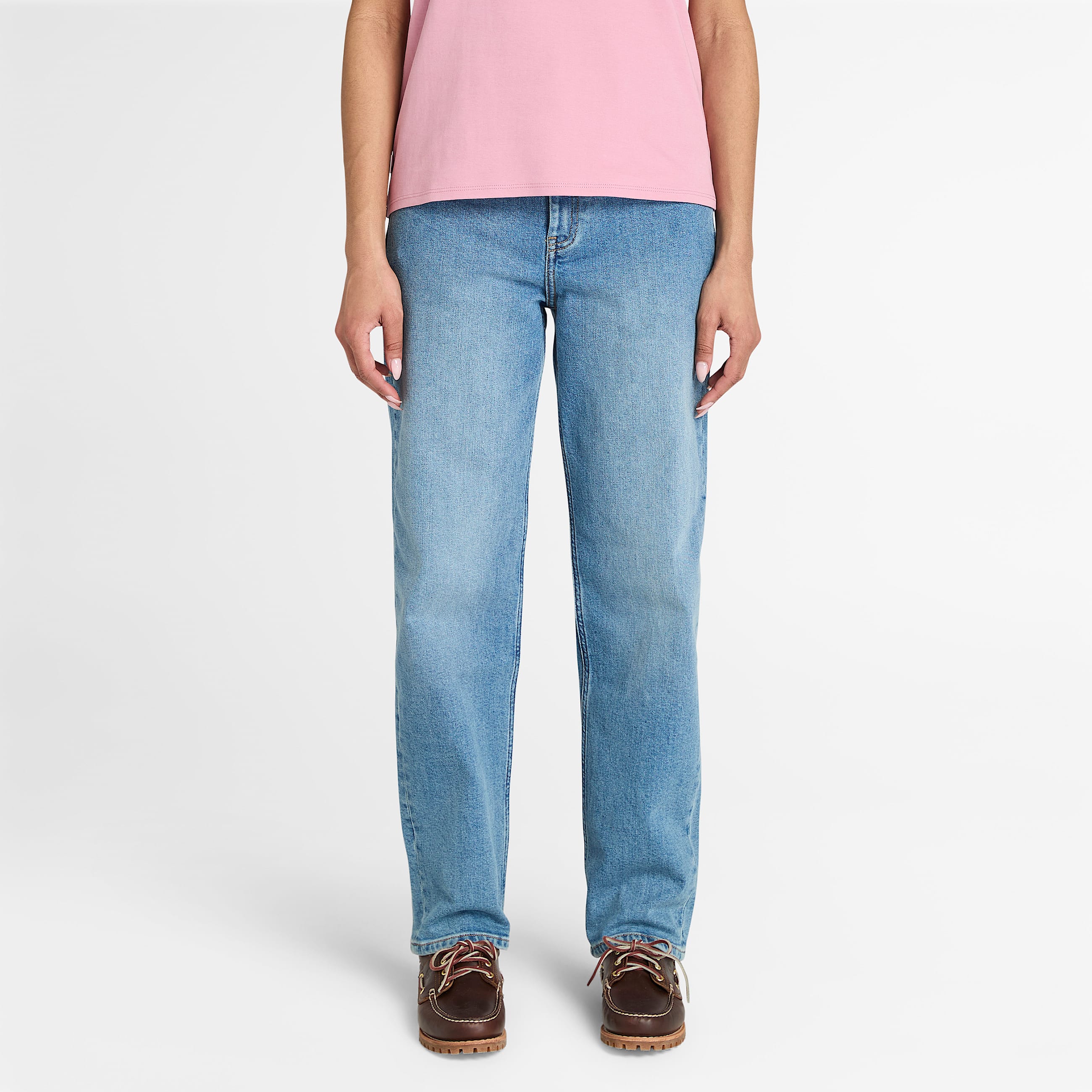 Gerade DenimHose fr Damen in Blau TBL Blau HERO